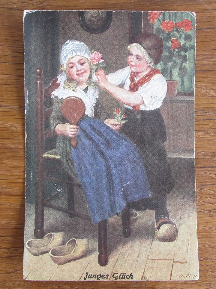 Postkarte "Junges Glück" von Theodor Matthei (Museumsschule Hiddenhausen CC BY-NC-SA)