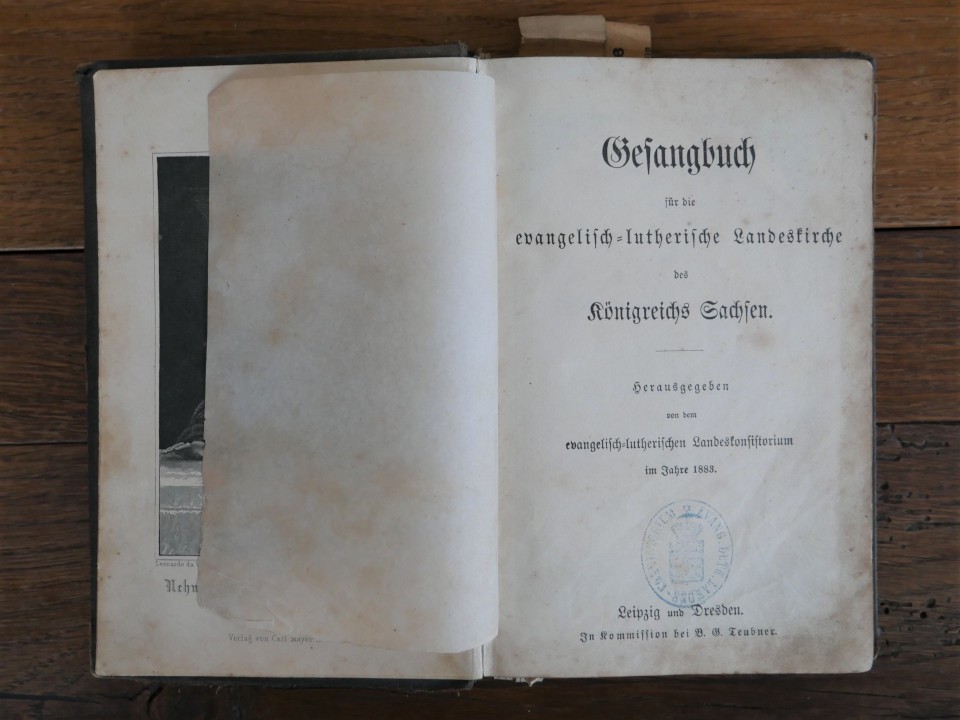 Gesangbuch für die evangelisch-lutherische Landeskirche des Königreichs Sachsens (Museumsschule Hiddenhausen CC BY-NC-SA)