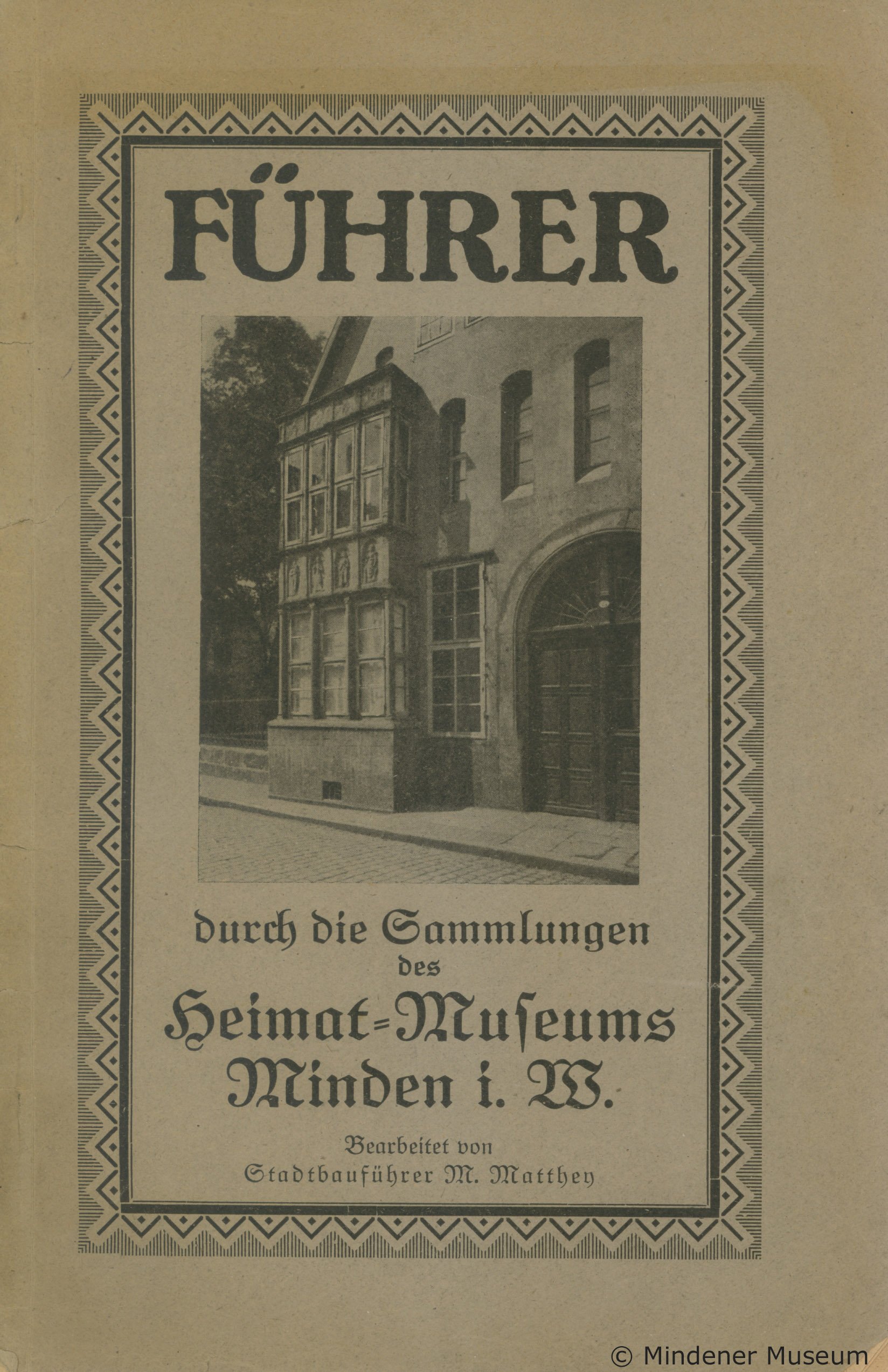 Museumsführer des Mindener Museums von Max Matthey aus dem Jahr 1922 (Mindener Museum RR-R)