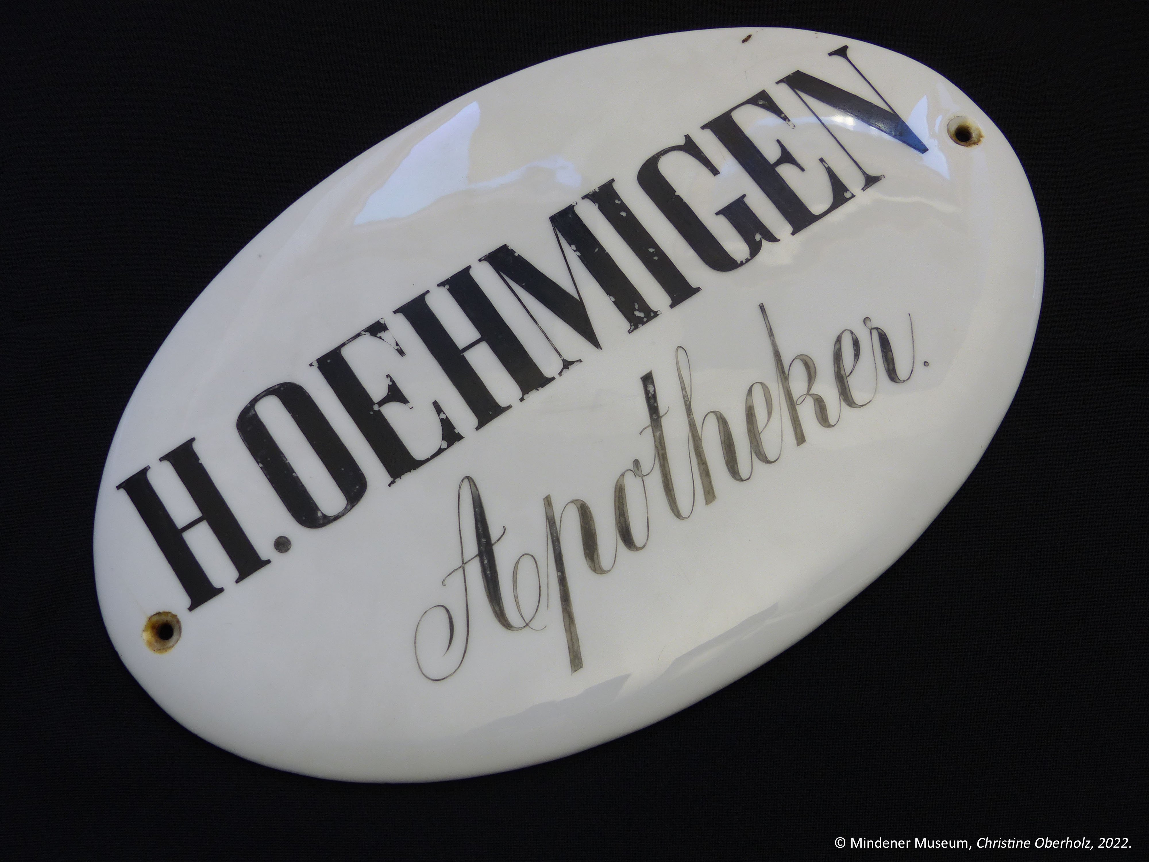 Apotheker Schild H. Oehmigen (Mindener Museum RR-R)