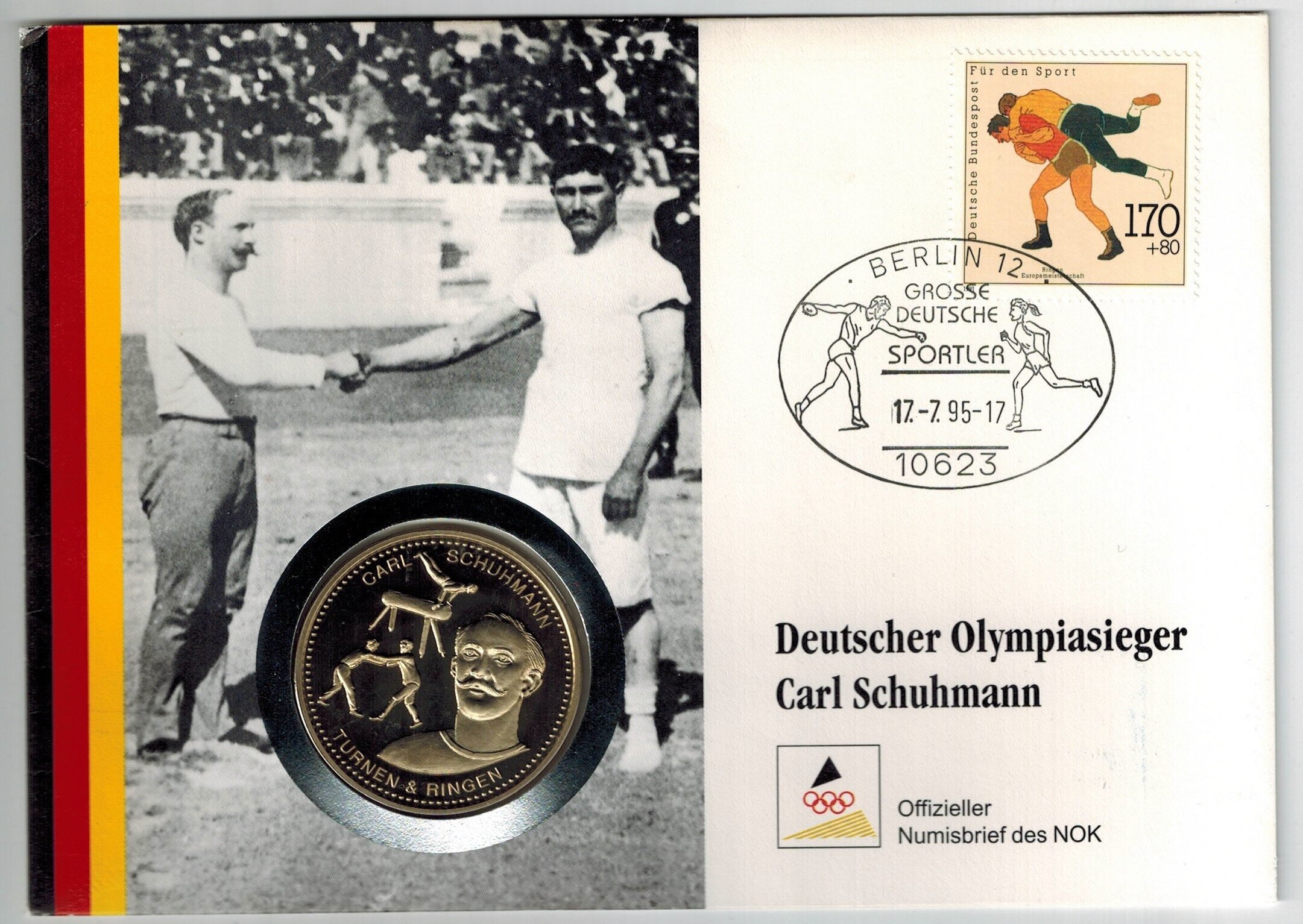 Numisbrief Carl Schuhmann (Dezentrale Sammlung Deutsches Kampfsportmuseum e. V. CC BY-NC-SA)