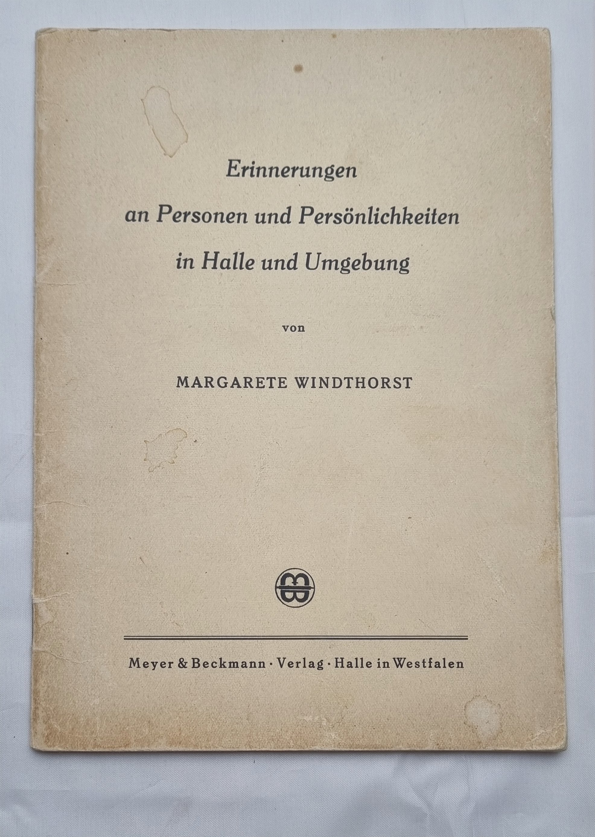 Buch Erinnerungen an Personen und Persönlichkeiten in Halle und Umgebung (Heimatmuseum Hörste CC BY-NC-SA)