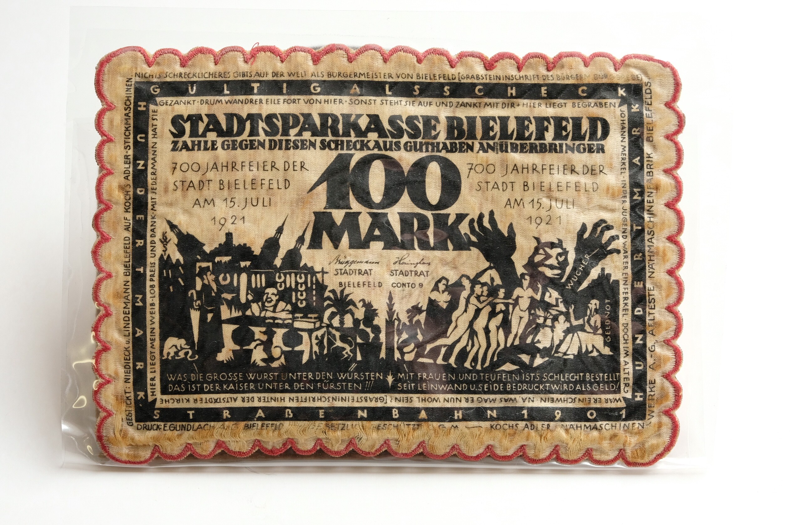 100 Mark Schein (Heimatmuseum Hörste CC BY-NC-SA)