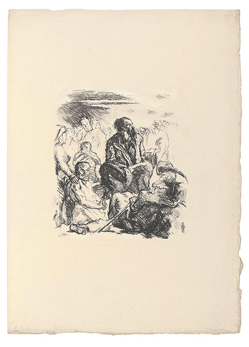 Sechs Lithographien zum Neuen Testament. Blatt 4: Die Bergpredigt (Kunsthalle Bielefeld Public Domain Mark)