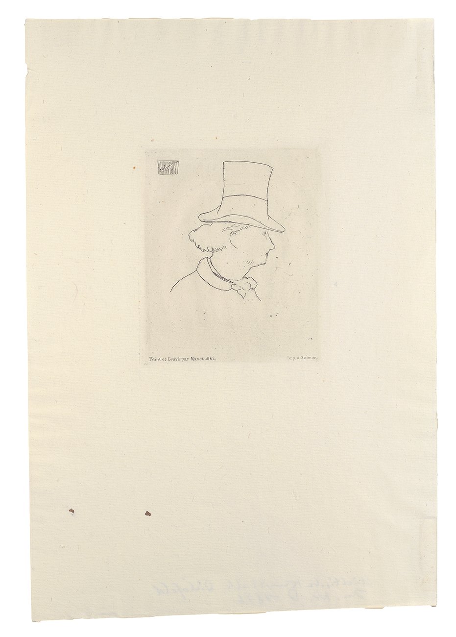 Bildnis Charles Baudelaire im Profil (Kunsthalle Bielefeld Public Domain Mark)