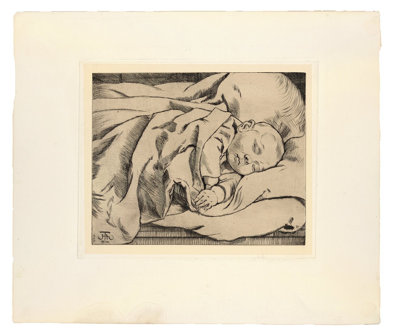 Schlafendes Kleinkind (Kunsthalle Bielefeld Public Domain Mark)