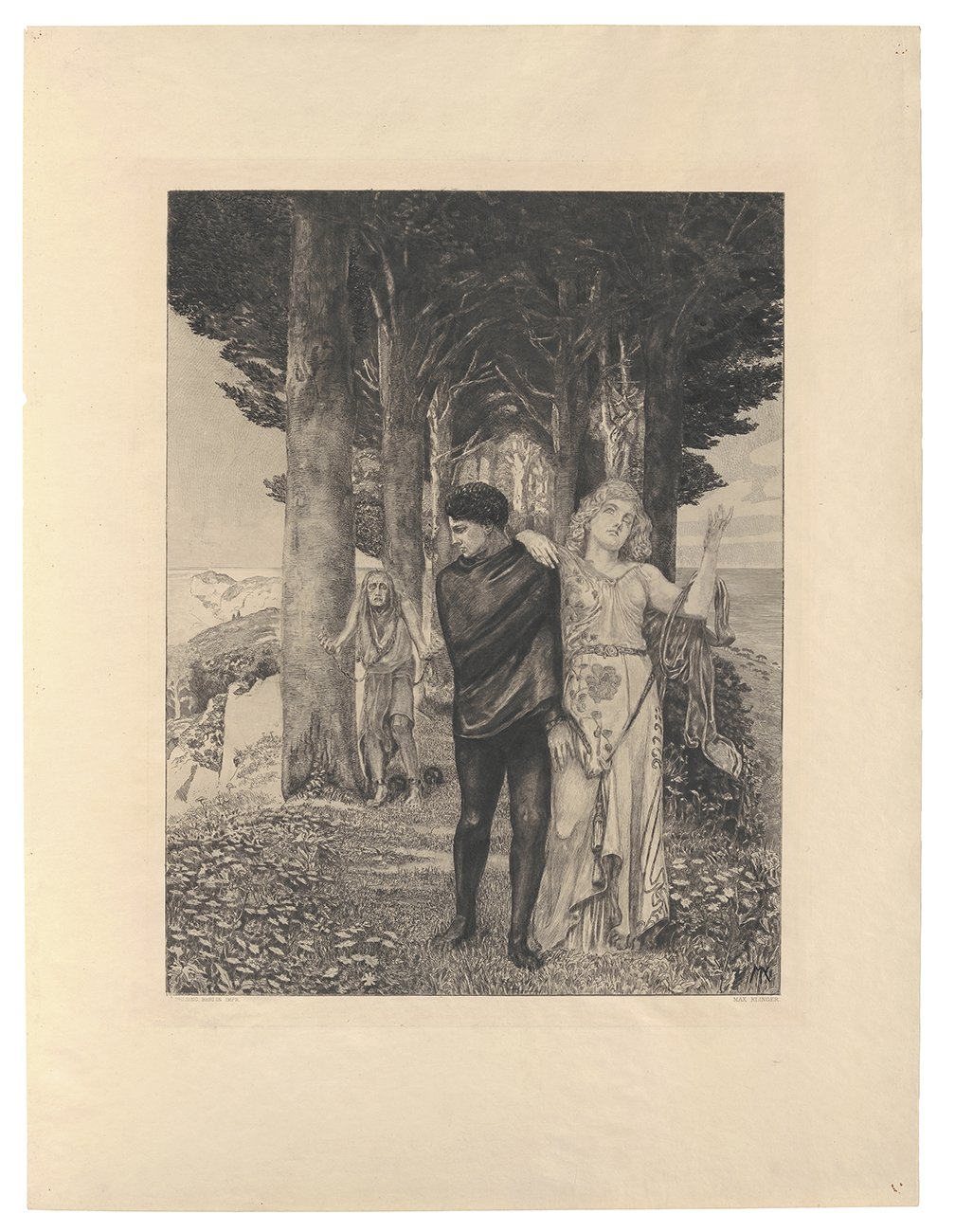 Vom Tode. Zweiter Teil, Blatt 4: Der Künstler (Genie) (Kunsthalle Bielefeld Public Domain Mark)