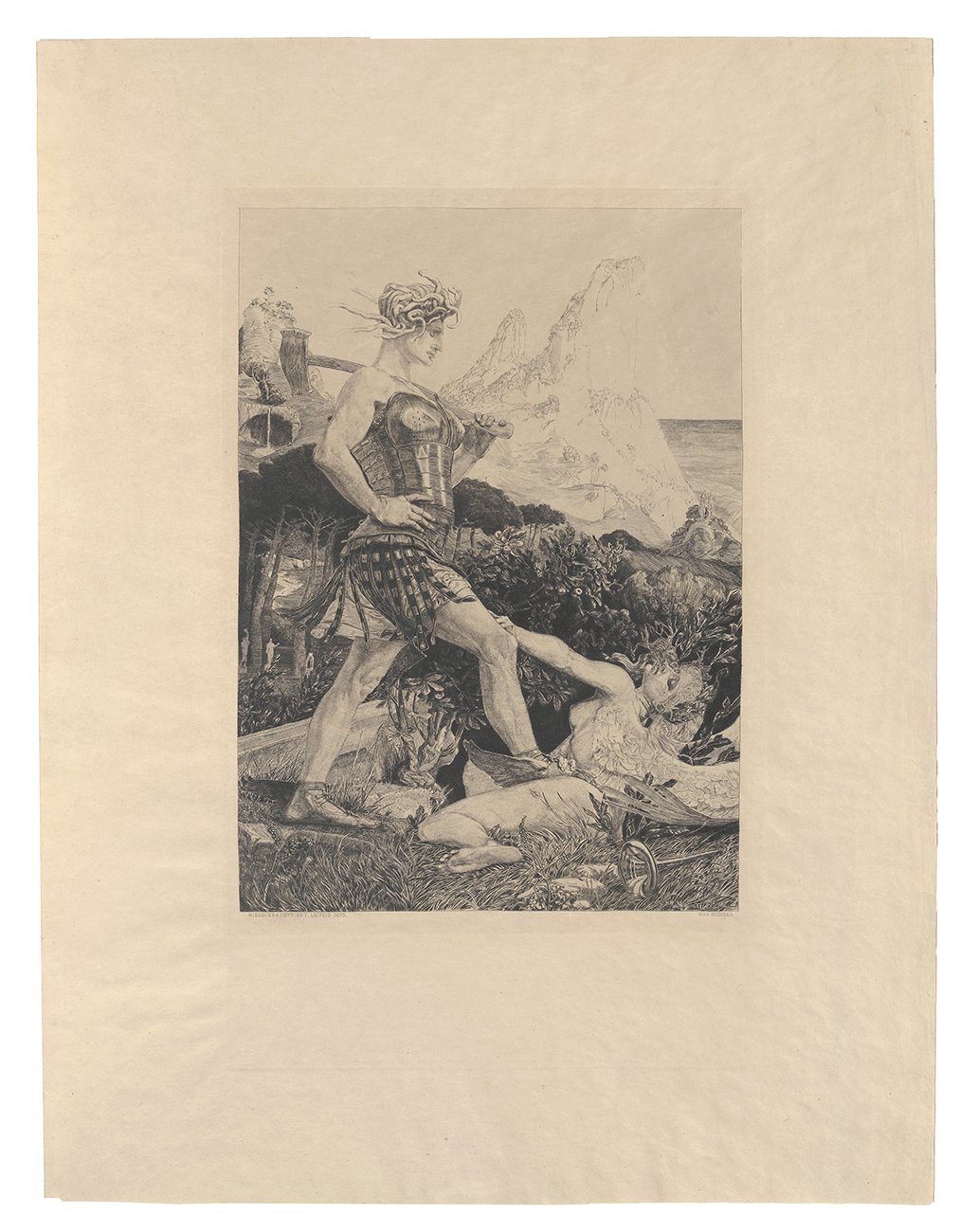 Vom Tode. Zweiter Teil. Blatt 11: Zeit und Ruhm (Kunsthalle Bielefeld Public Domain Mark)