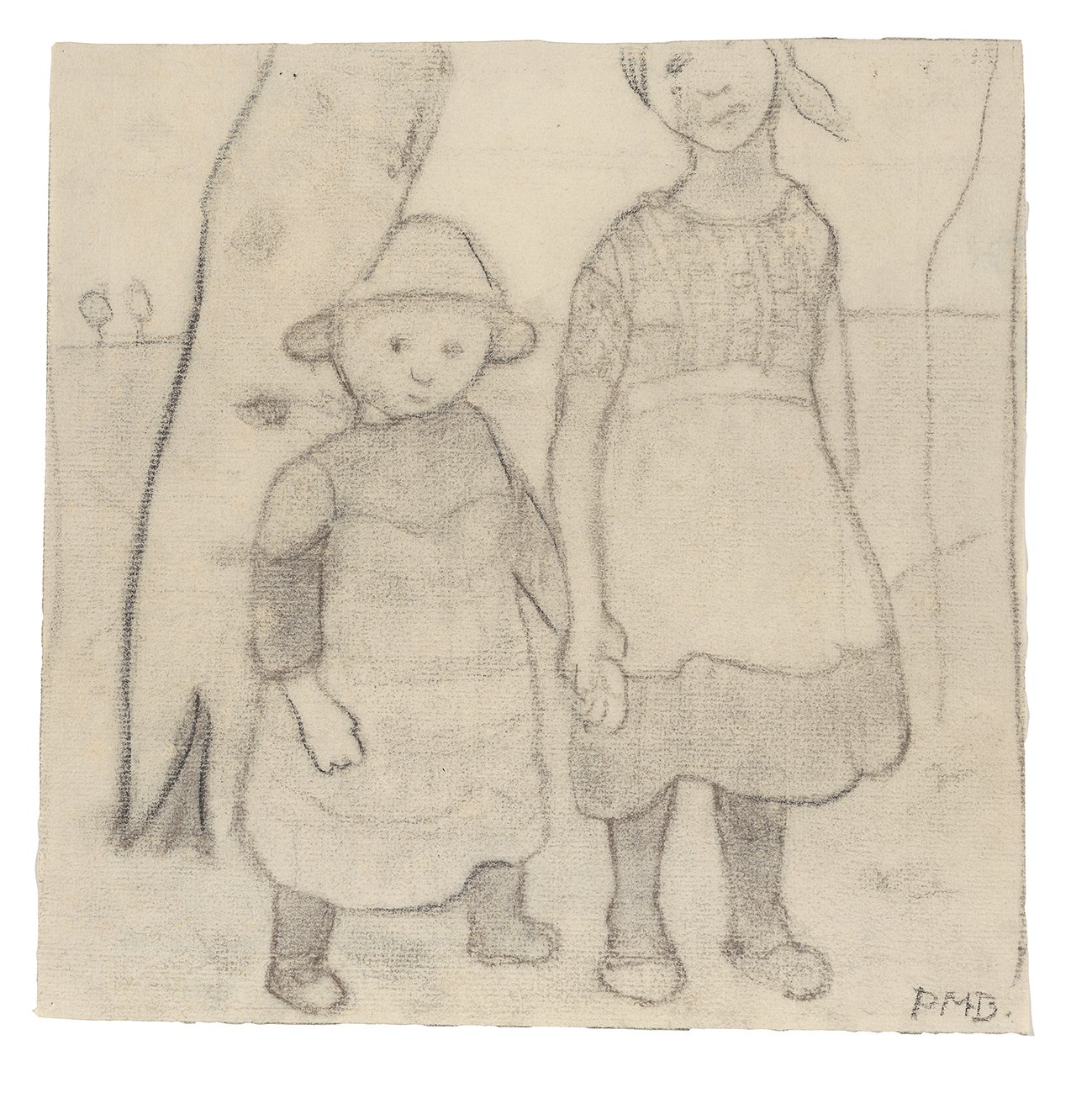 Zwei Kinder (Kunsthalle Bielefeld Public Domain Mark)