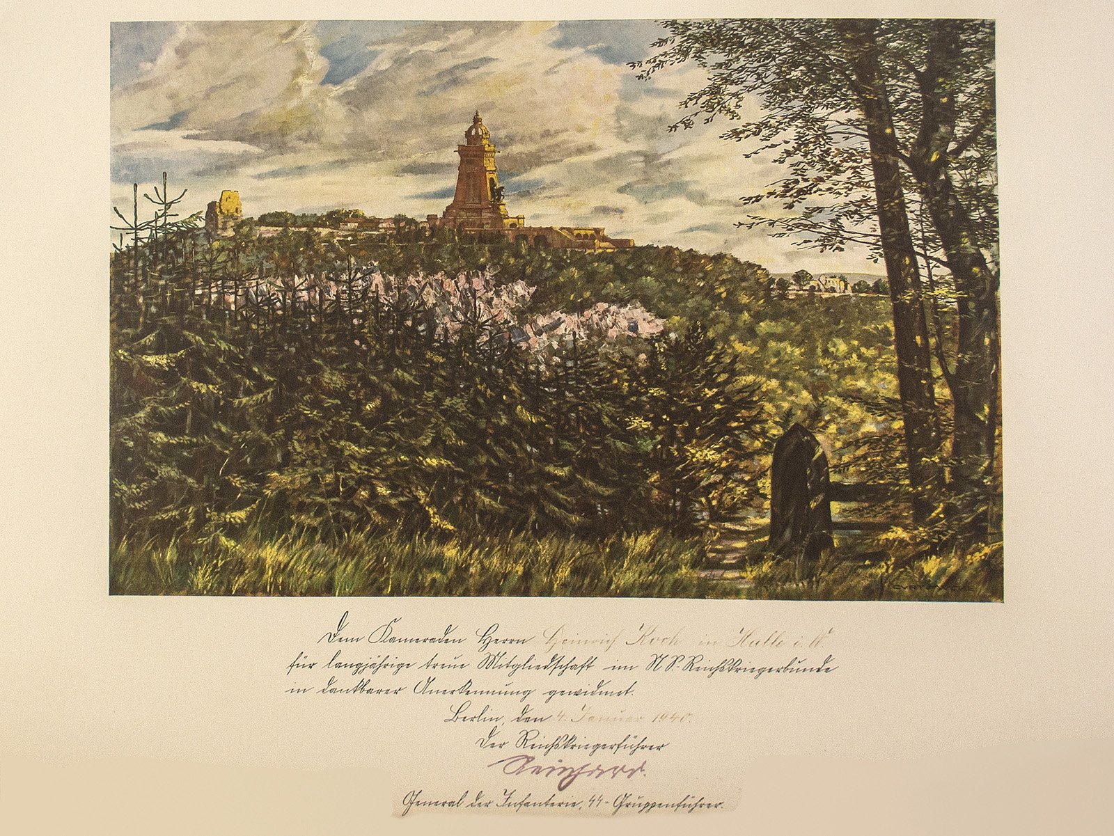 Druck Kaiser Wilhelm-Denkmal auf dem Kyffhäuser (Haller ZeitRäume CC BY-NC-SA)