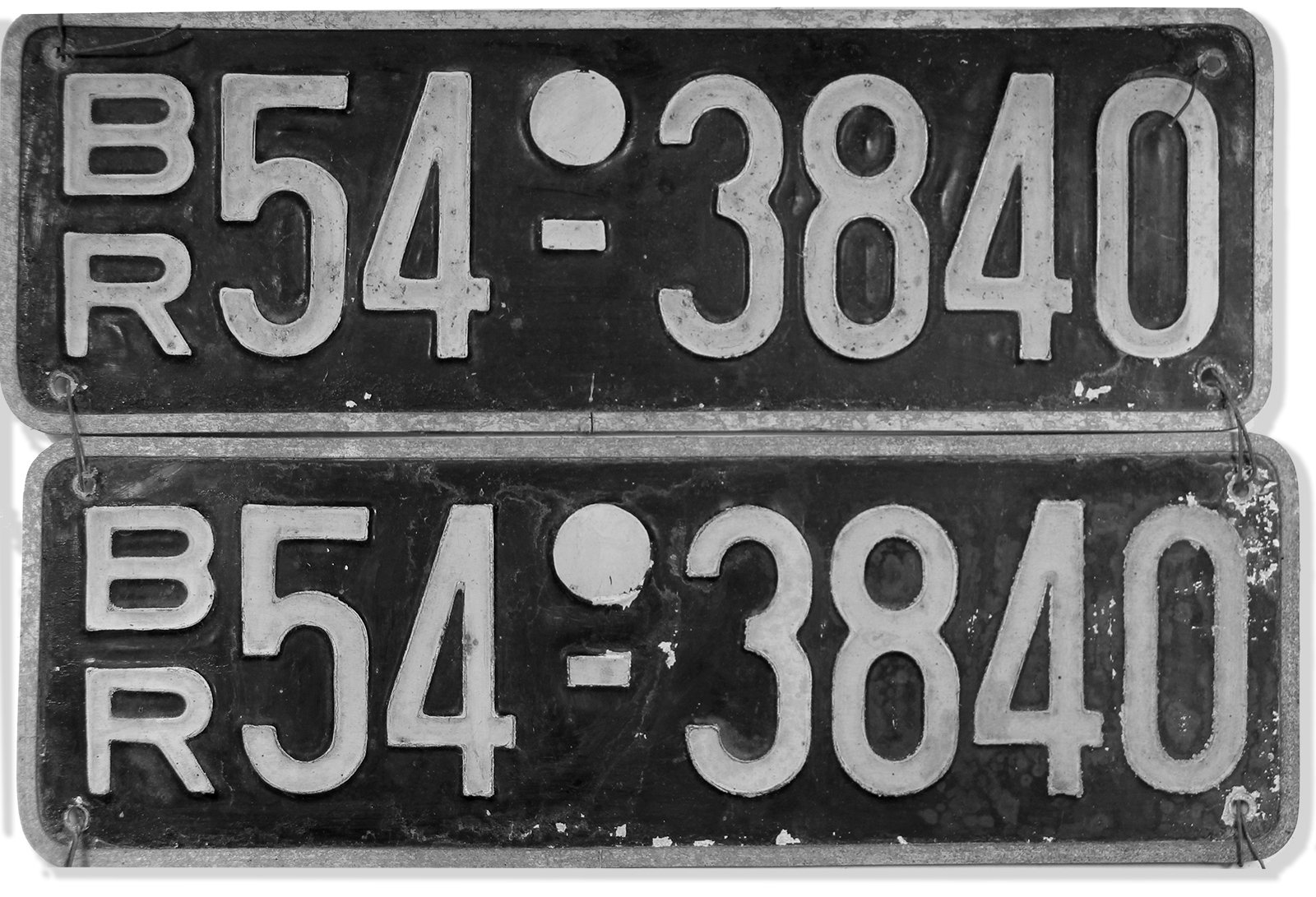 Autokennzeichen schwarz (Haller ZeitRäume CC BY-NC-SA)