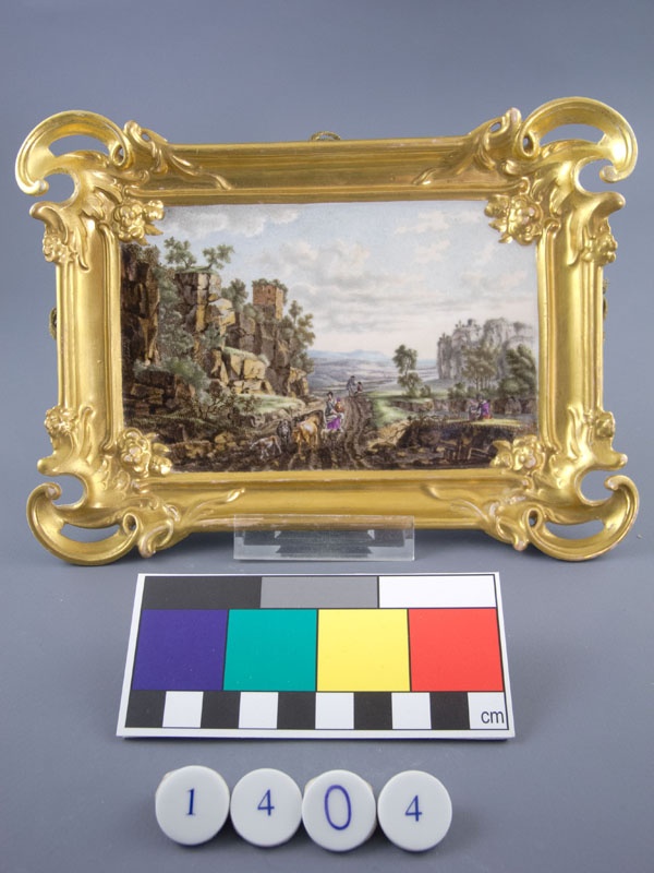 Tableau Mit Landschaftsmalerei (Museum im Schloss Porzellanmanufaktur FÜRSTENBERG CC BY-NC-SA)