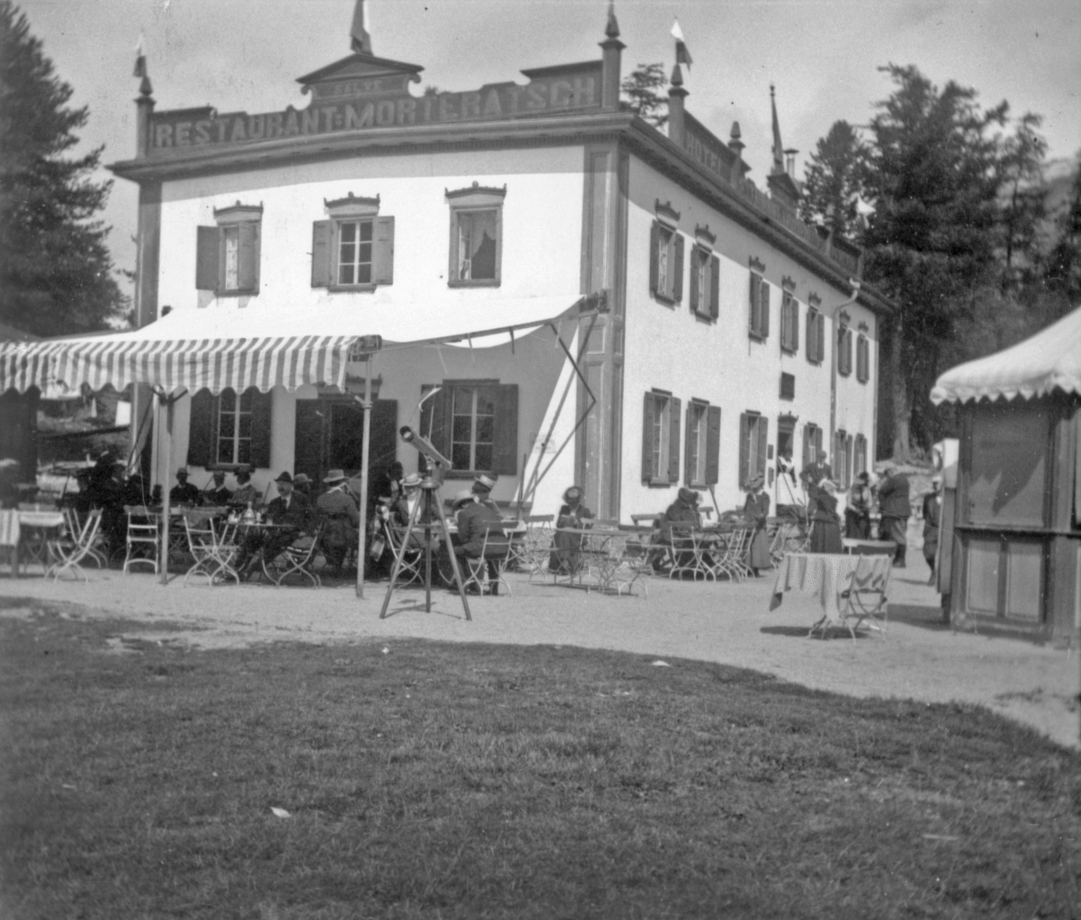 Hotel Restaurant Morteratsch bei Pontresina (Sommer 1901), 87085 sn L_o (DRM CC BY-NC-SA)