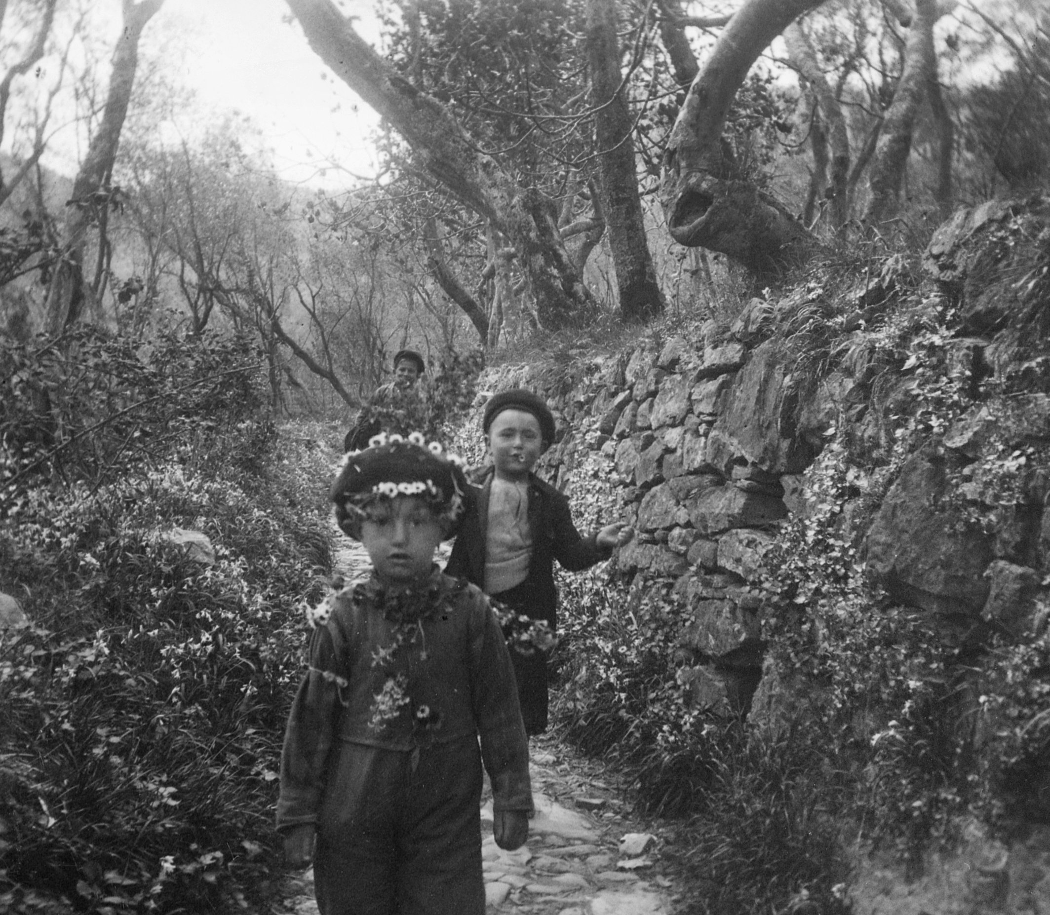 Kinder auf dem Weg zum Corso dei Fiori in Santa Margherita Ligure (März/April 1903), 87305 sn R_o (DRM CC BY-NC-SA)