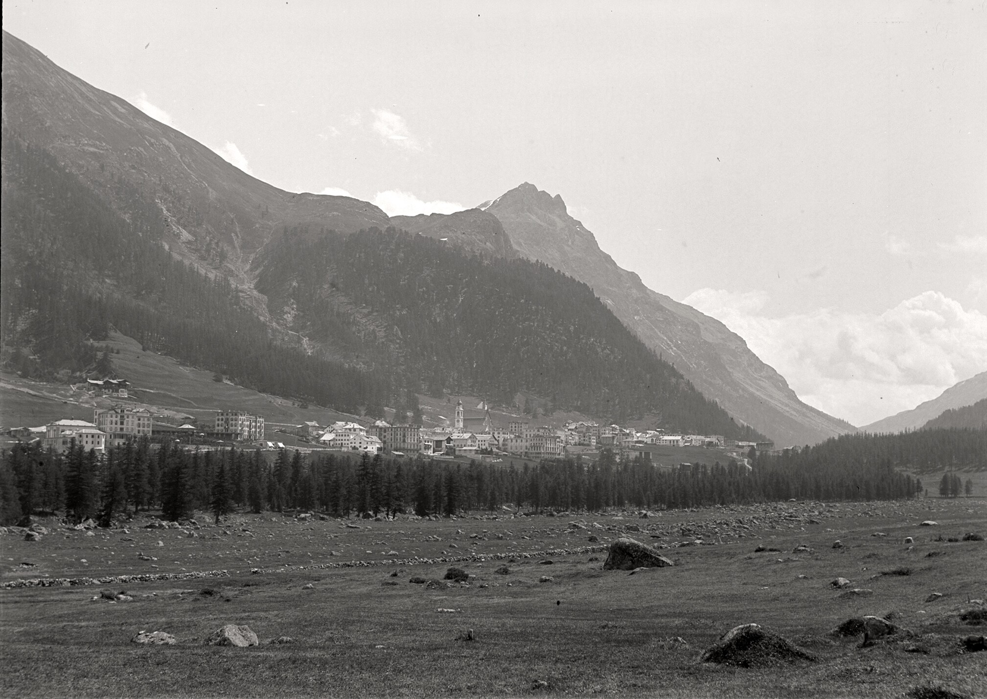 Pontresina von der Straße nach St. Moritz (August 1891), 86022 gp_o (DRM CC BY-NC-SA)