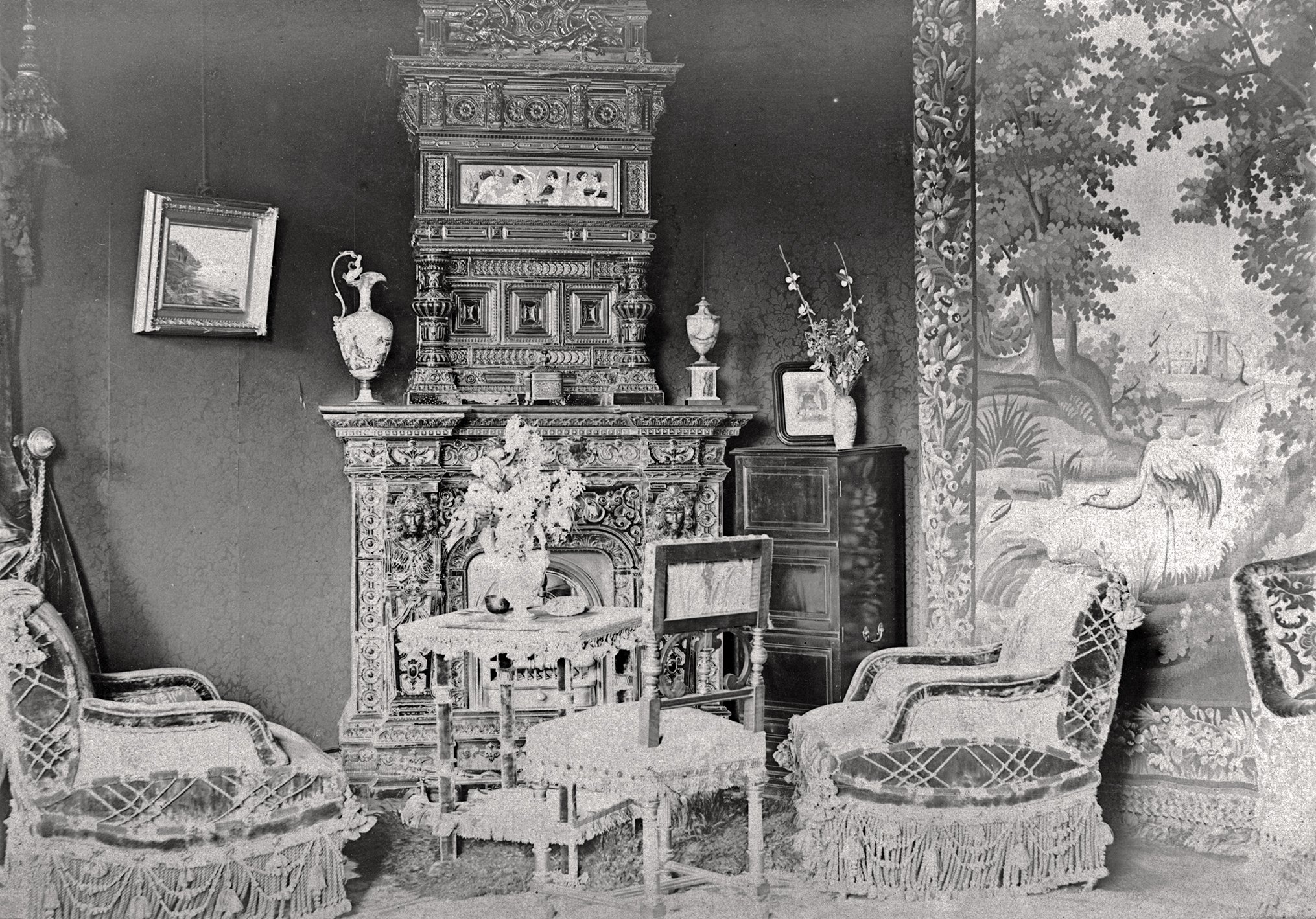 Kaminecke im Saal in der Würzburger Wohnung (18.05.1891), 86119 p_o (DRM CC BY-NC-SA)