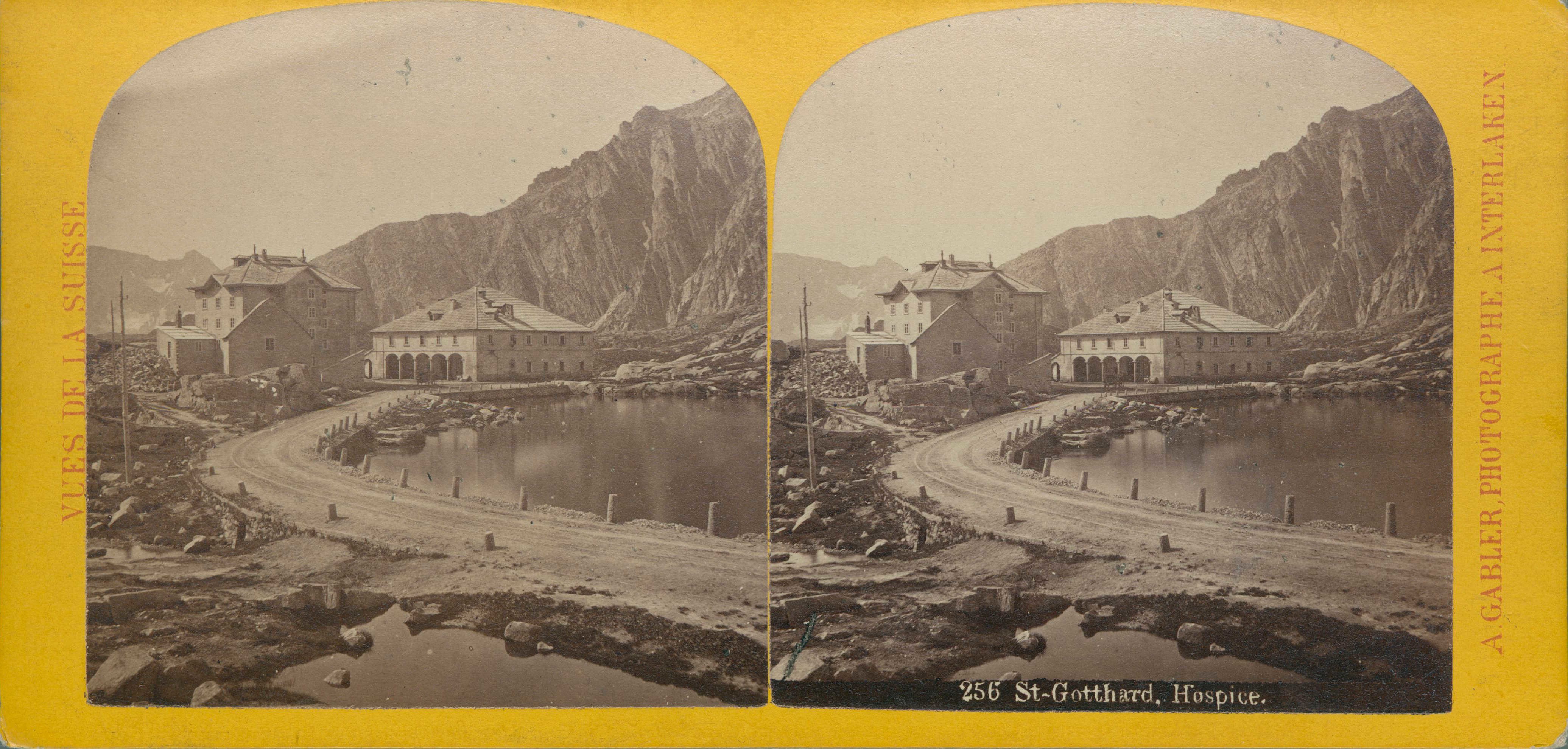 Stereobildkarte St. Gotthard-Hospiz (1870-1888), 89508 p (A. Gabler Photograph, Interlaken CC BY-NC-SA)