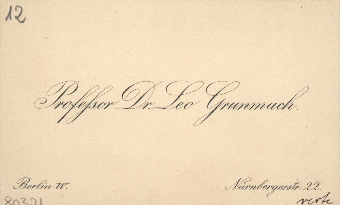 Leo Grunmach an W. C. Röntgen (06.01.1896), 80321_1 (DRM CC BY-NC-SA)