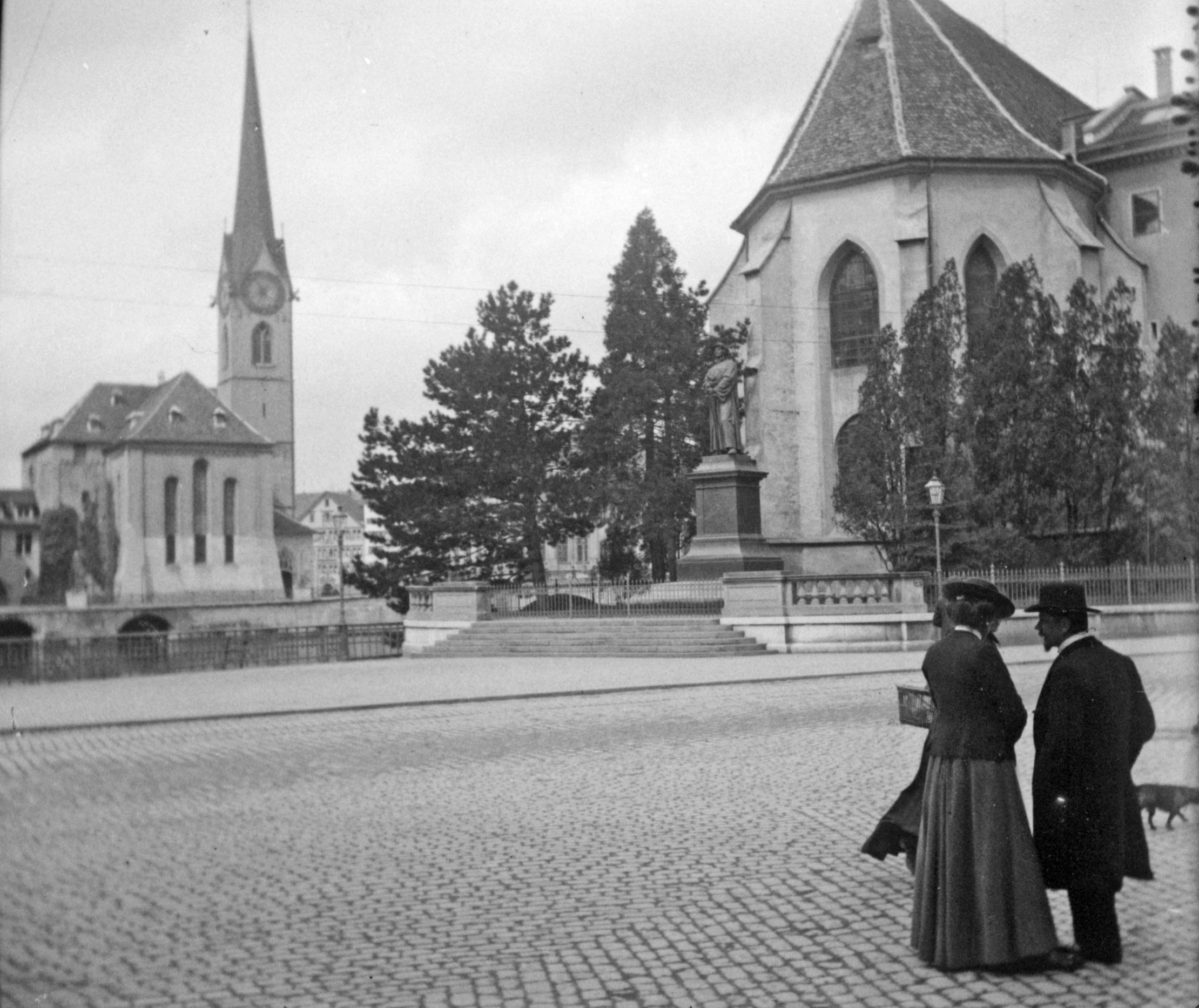 Wasserkirche und Fraumünster in Zürich (März 1903), 87281 sn R_o (DRM CC BY-NC-SA)