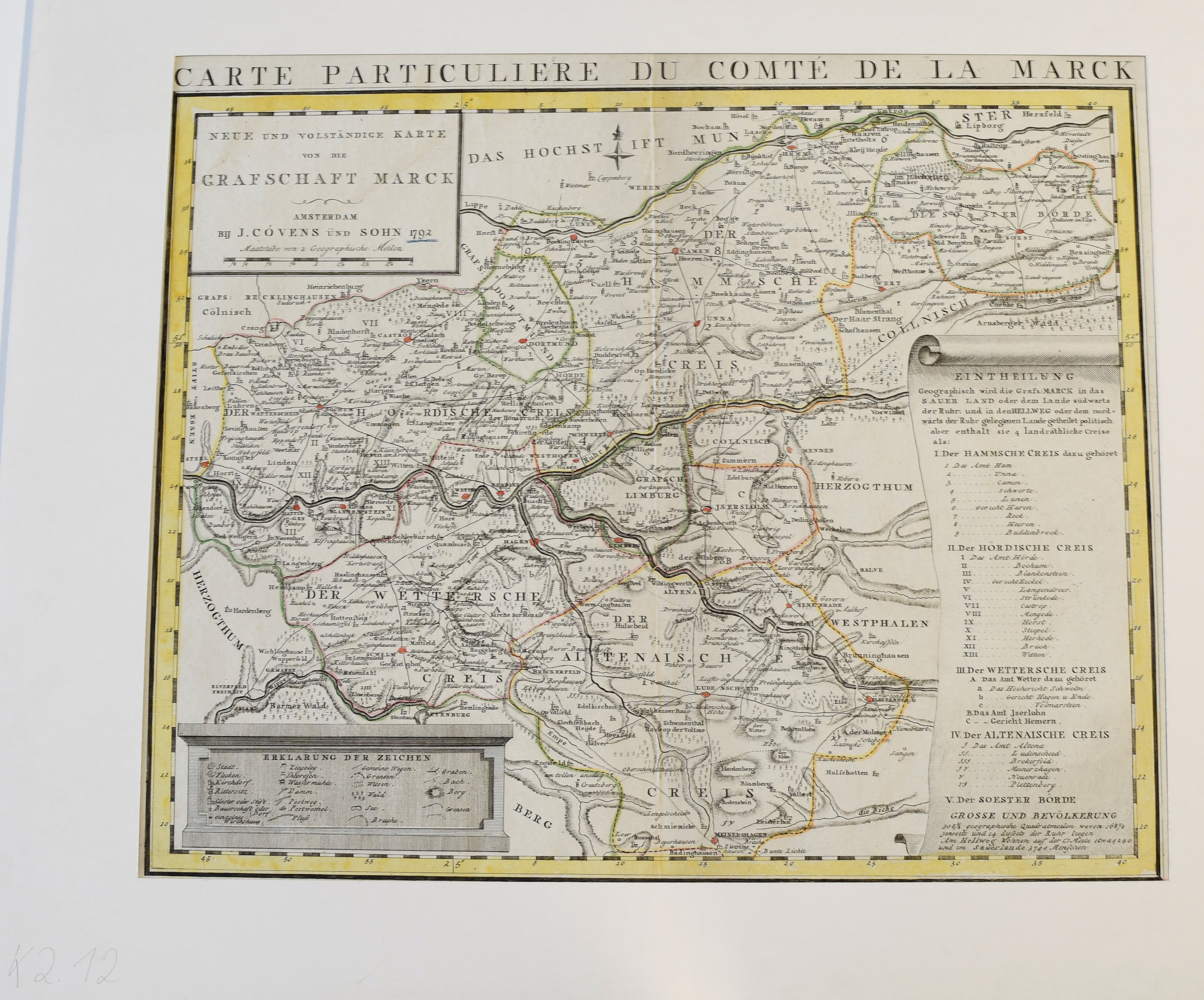 Neue und vollständige Karte der Grafschaft Marck ((C) Sammlung Bergischer Geschichtsverein e.V. CC BY-NC)