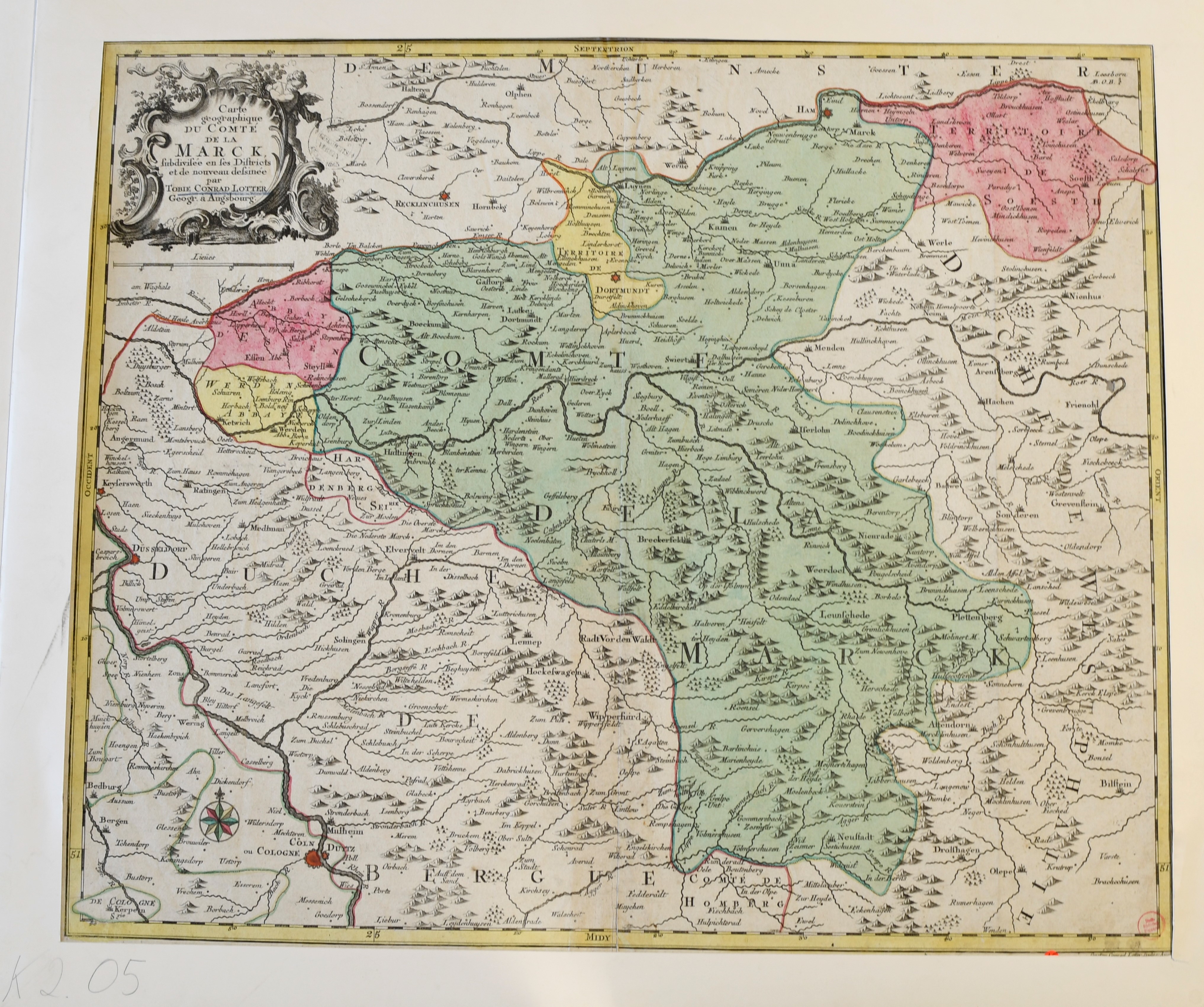 Carte géographique de la Marck ((C) Sammlung Bergischer Geschichtsverein e.V. CC BY-NC)