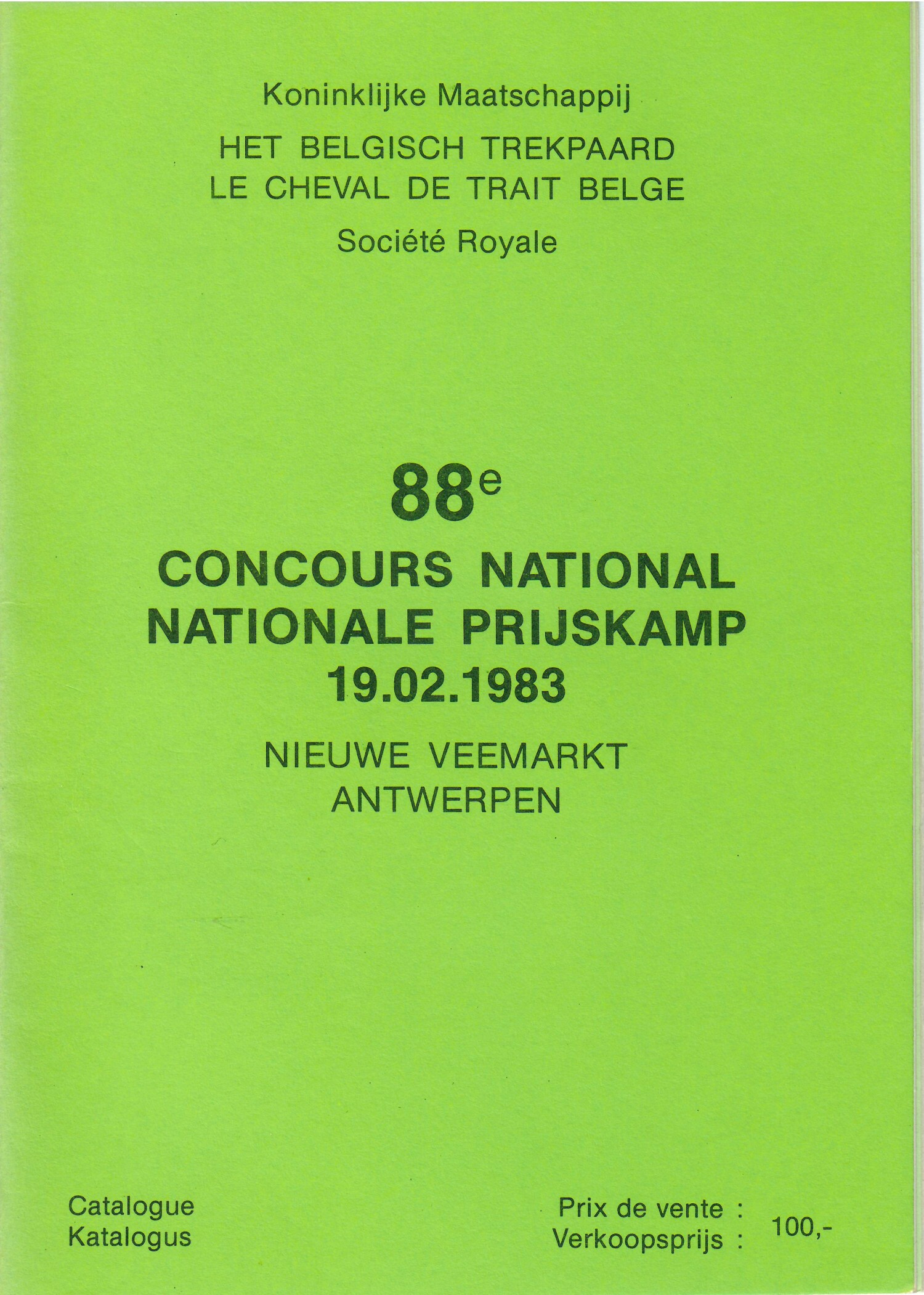 Les Cheval de trait belge et adennes 1990 (Herausgeber RR-R)