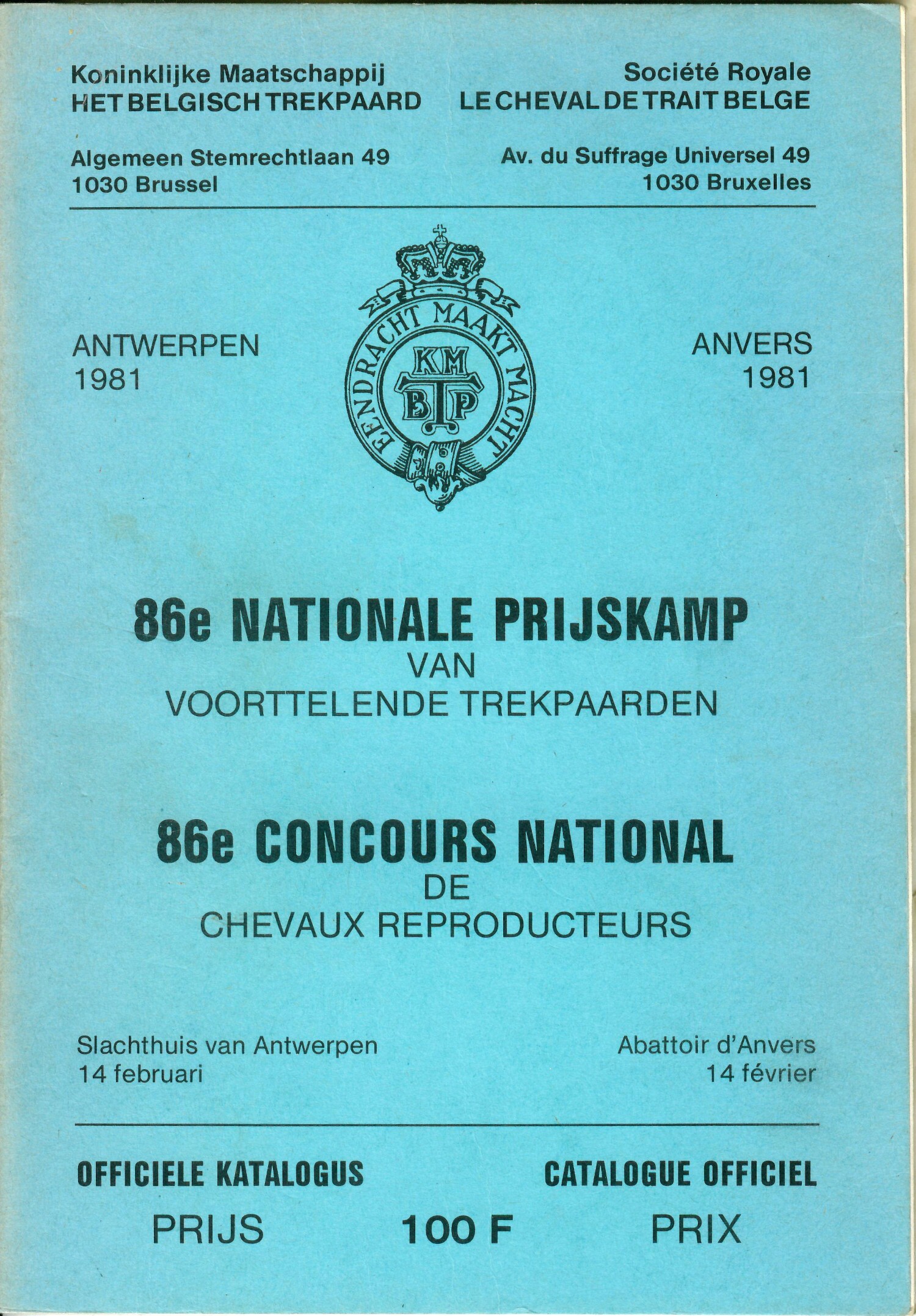 Les Cheval de trait belge et adennes 1981 (Herausgeber RR-R)