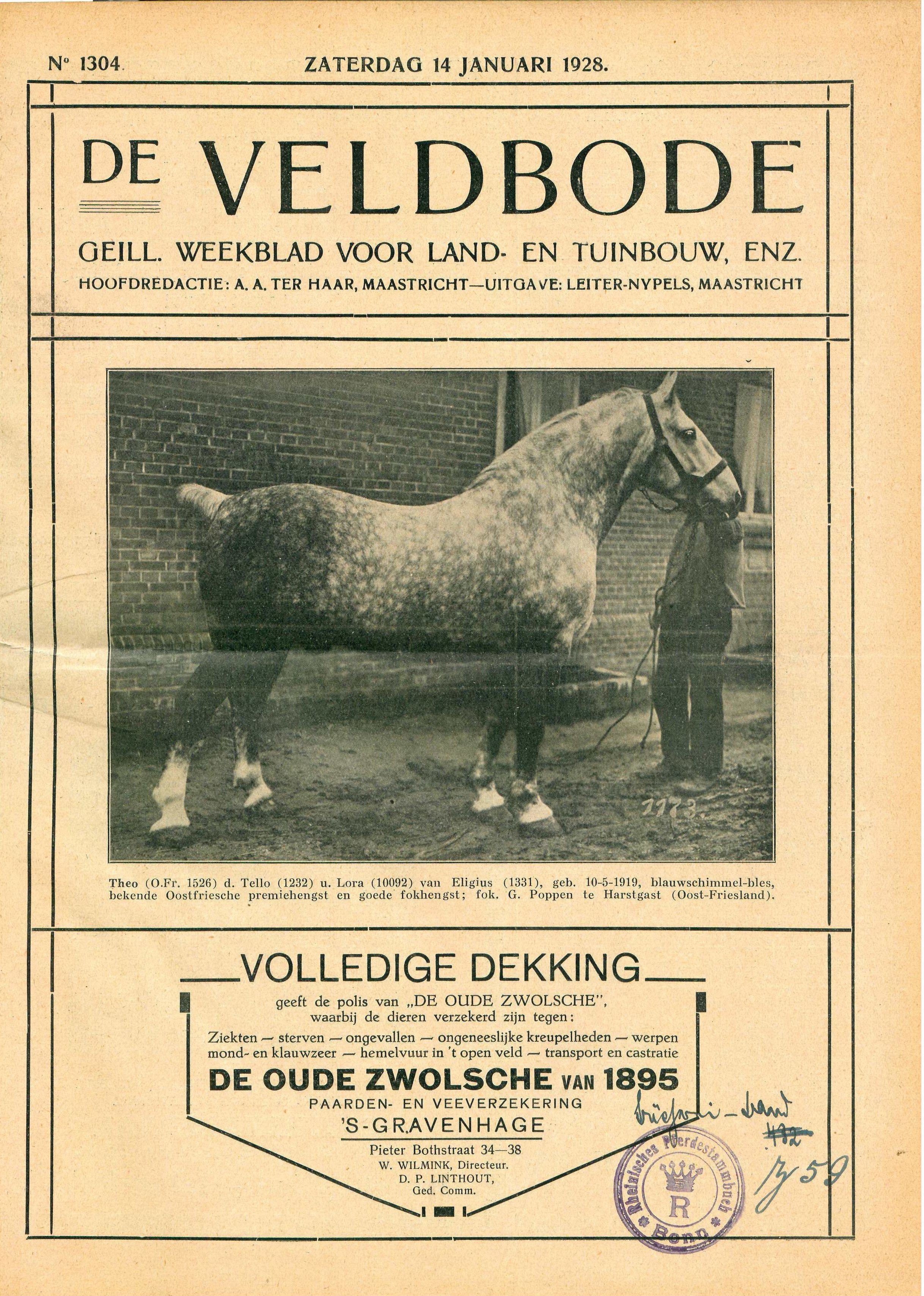 De Veldbode 1928-1931 (Kulturzentrum Sinsteden des Rhein-Kreises Neuss RR-R)