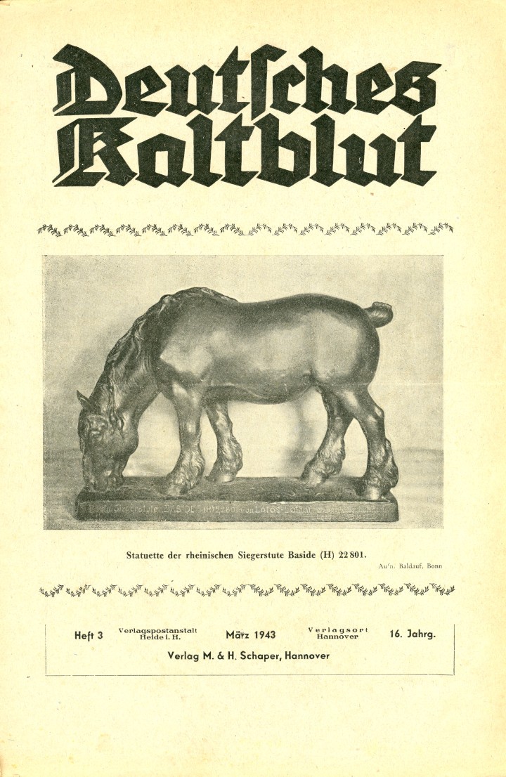 Deutsches Kaltblut 16. Jahrgang (Herausgeber RR-R)