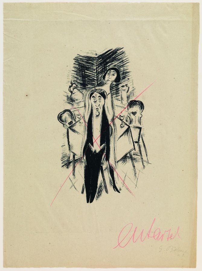Gerd Böhme: Illustrationen zu Strindbergs Rausch, 1920 (Kunstmuseum Solingen RR-F)