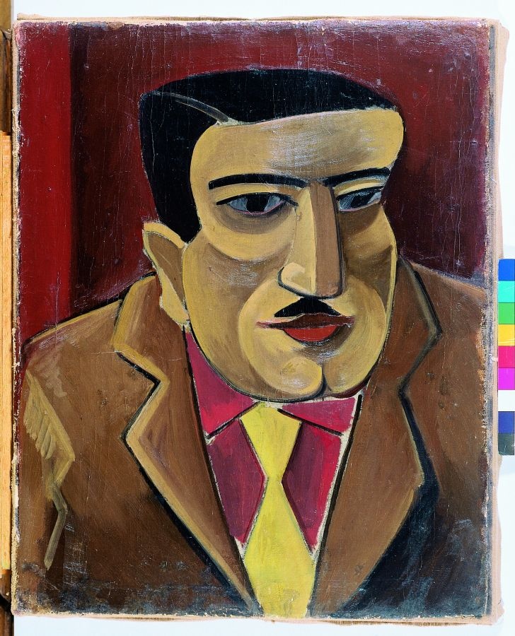 Valentin Nagel: Mann mit gelbem Schlips, um 1928/32 (Kunstmuseum Solingen RR-F)