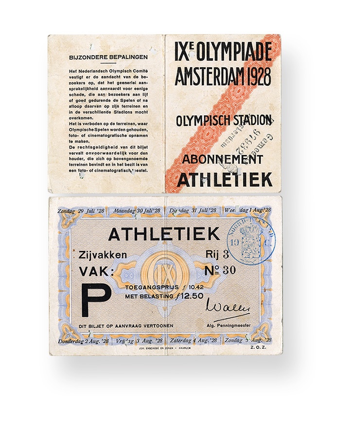 &quot;Eintrittskarte Abonnement Athletiek&quot; | Spiele der IX. Olympiade 1928, Amsterdam (Deutsches Sport & Olympia Museum CC BY-NC-SA)