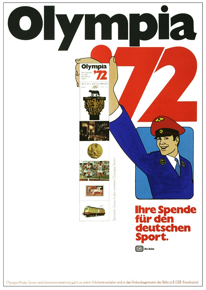 Plakat Deutsche Bundesbahn | Spiele der XX. Olympiade - 1972, München (Deutsches Sport & Olympia Museum CC BY-NC-SA)