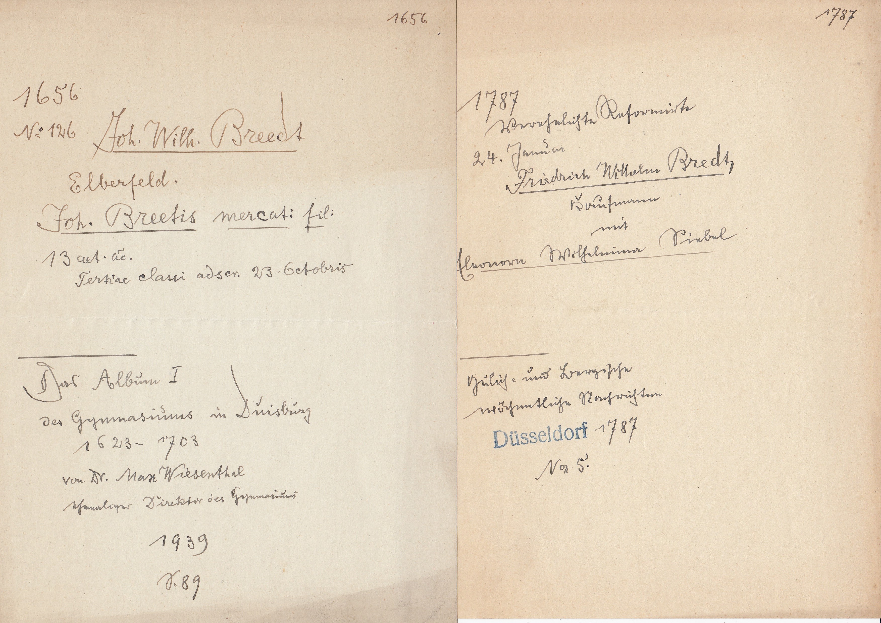 Dokumente zur Familie Bredt ((C) Sammlung Bergischer Geschichtsverein e.V. CC BY-NC)