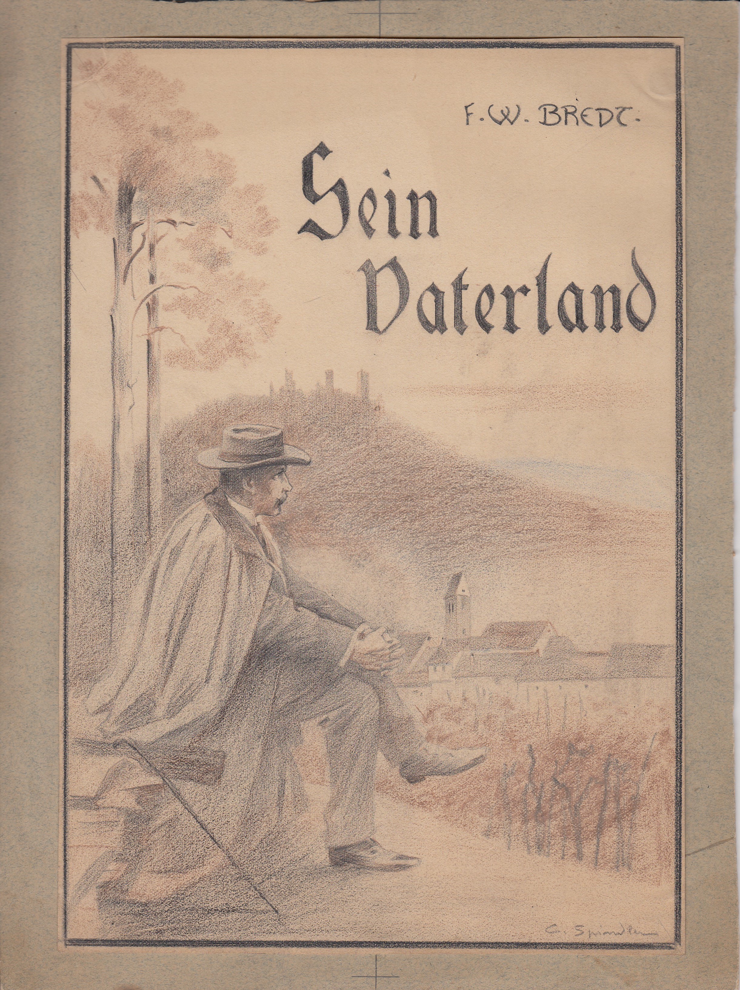 Zeichnung zu: "Sein Vaterland" von F. W. Bredt ((C) Sammlung Bergischer Geschichtsverein e.V. CC BY-NC)