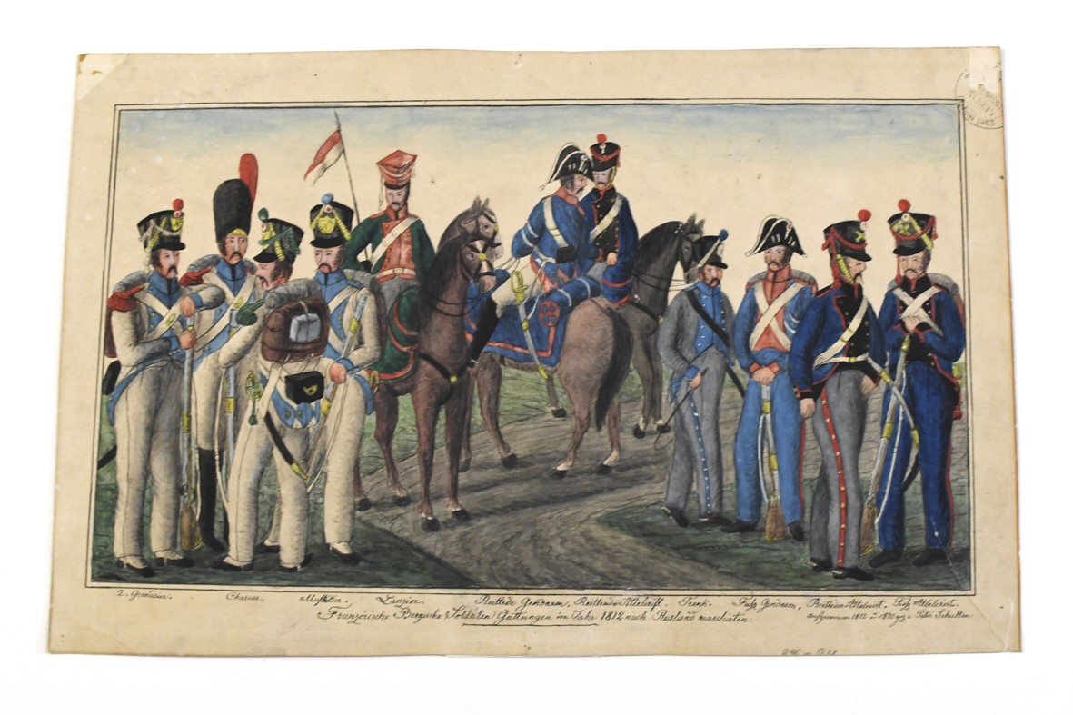 Französisch-Bergische Soldaten im Jahr 1812 auf dem Weg nach Russland ((C) Sammlung Bergischer Geschichtsverein e.V. CC BY-NC)