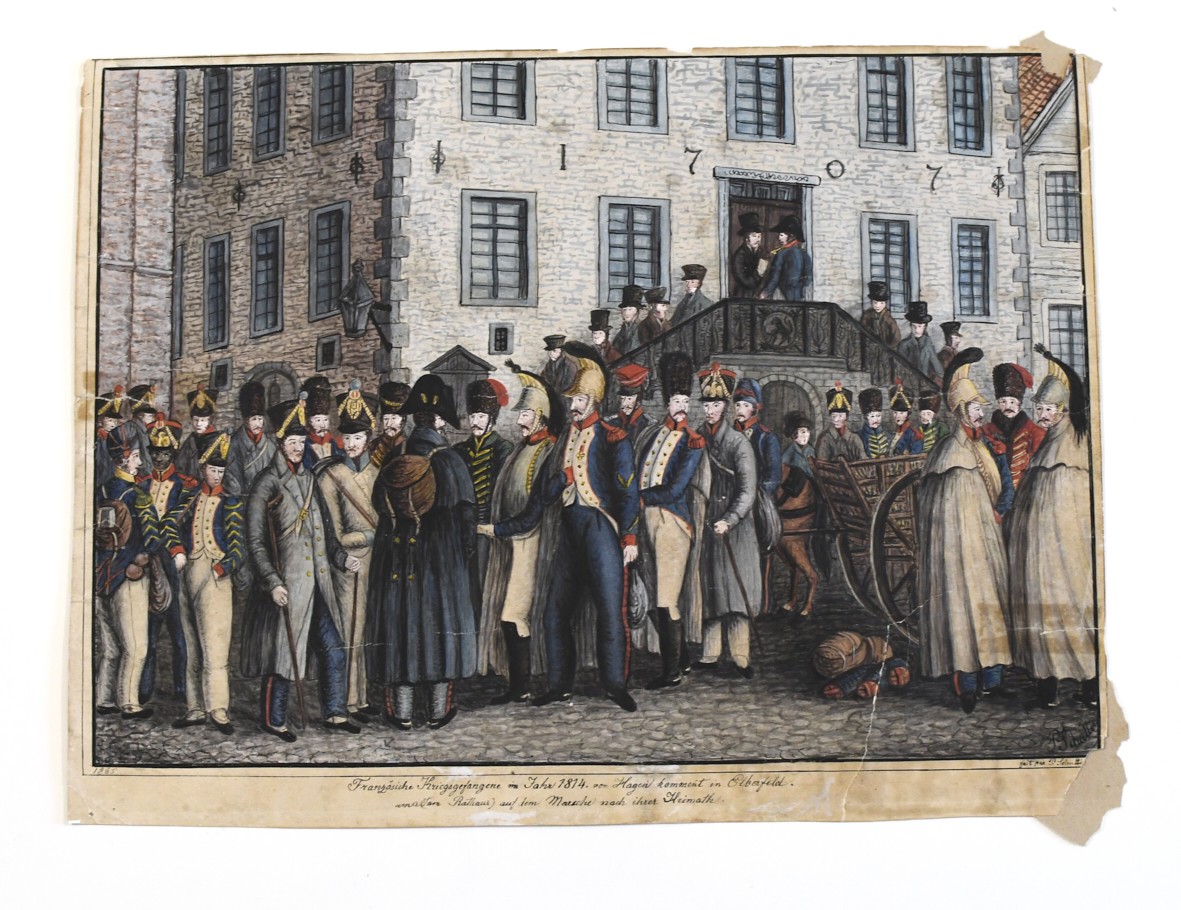 Französische Kriegsgefangene im Jahr 1814 ((C) Sammlung Bergischer Geschichtsverein e.V. CC BY-NC)