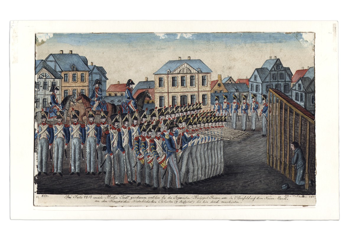 Hinrichtung des Webers Merten in Elberfeld 1813 ((C) Sammlung Bergischer Geschichtsverein e.V. CC BY-NC)