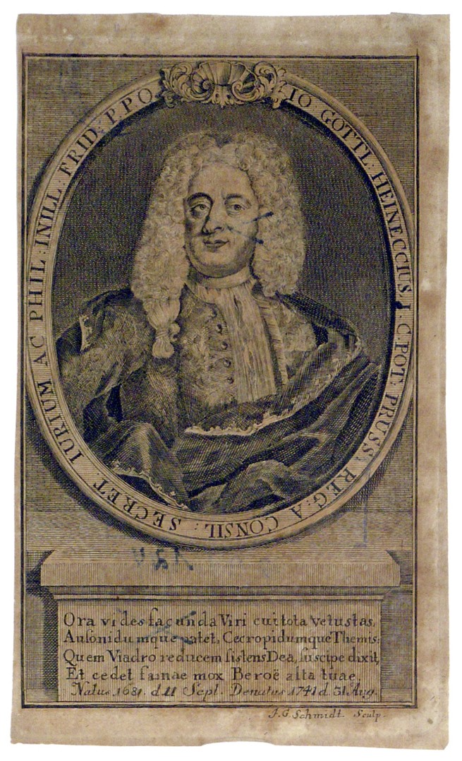 Johann Gottlieb Heineccius ((C) Sammlung Bergischer Geschichtsverein e.V. CC BY-NC)