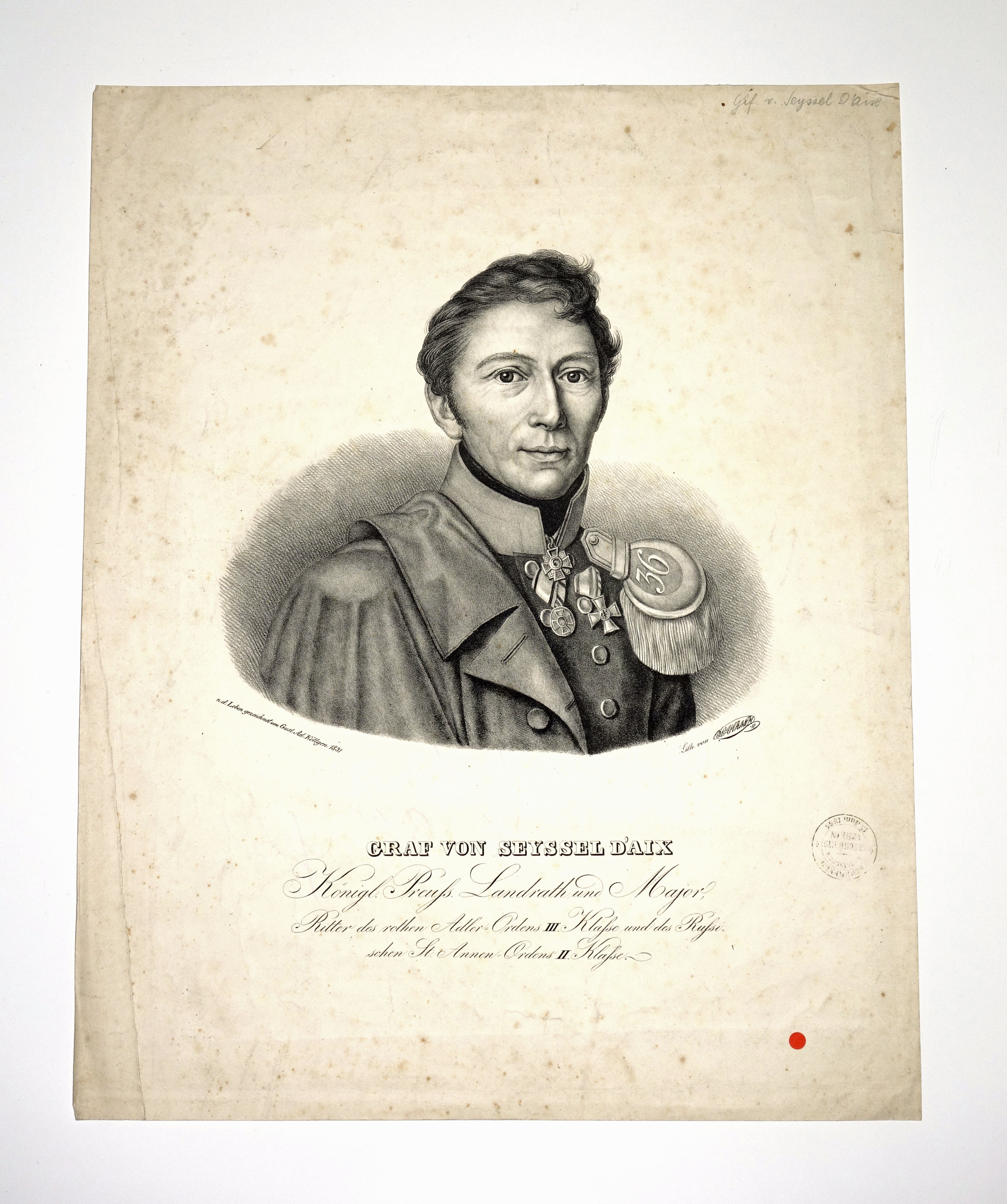 Carl Theodor Graf von Seyssel d'Aix ((C) Sammlung Bergischer Geschichtsverein e.V. CC BY-NC)