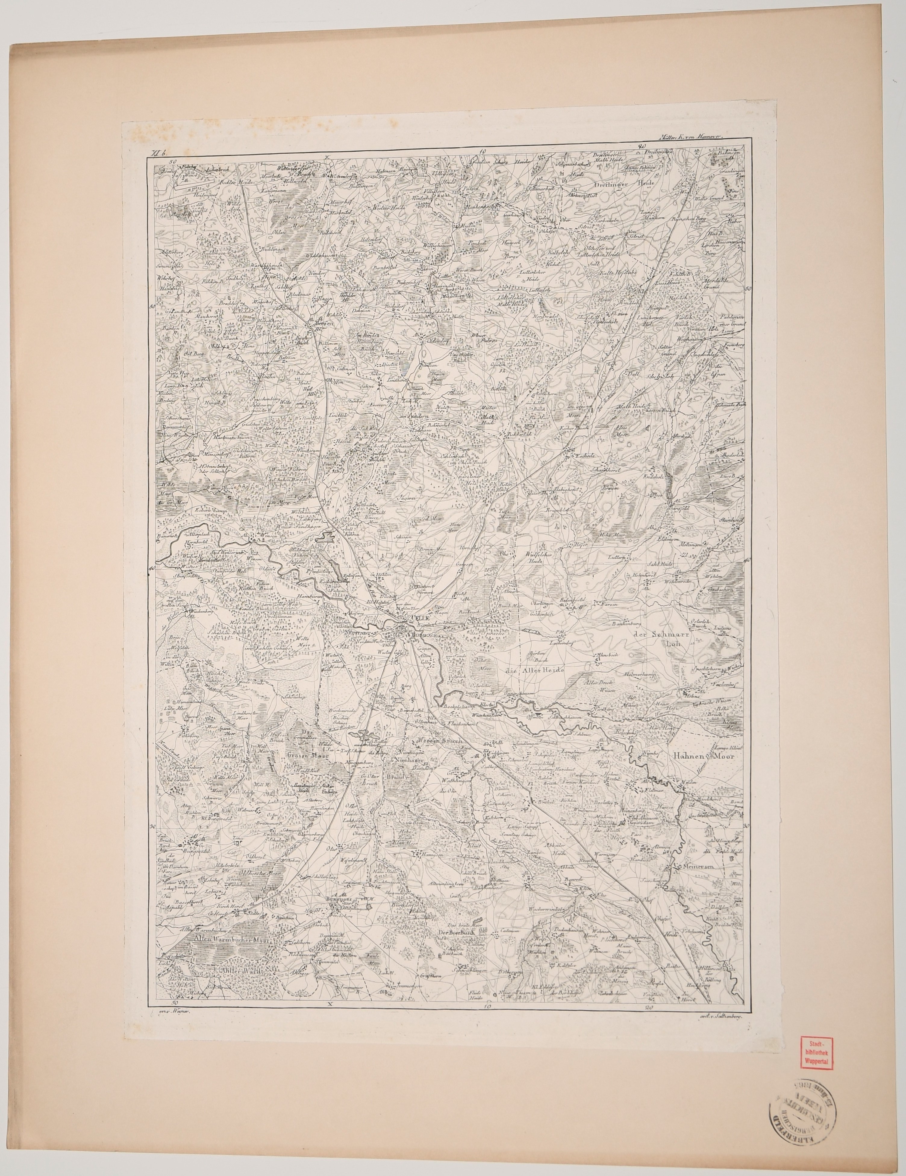 Karte Celle und Umgebung ((C) Sammlung Bergischer Geschichtsverein e.V. CC BY-NC)