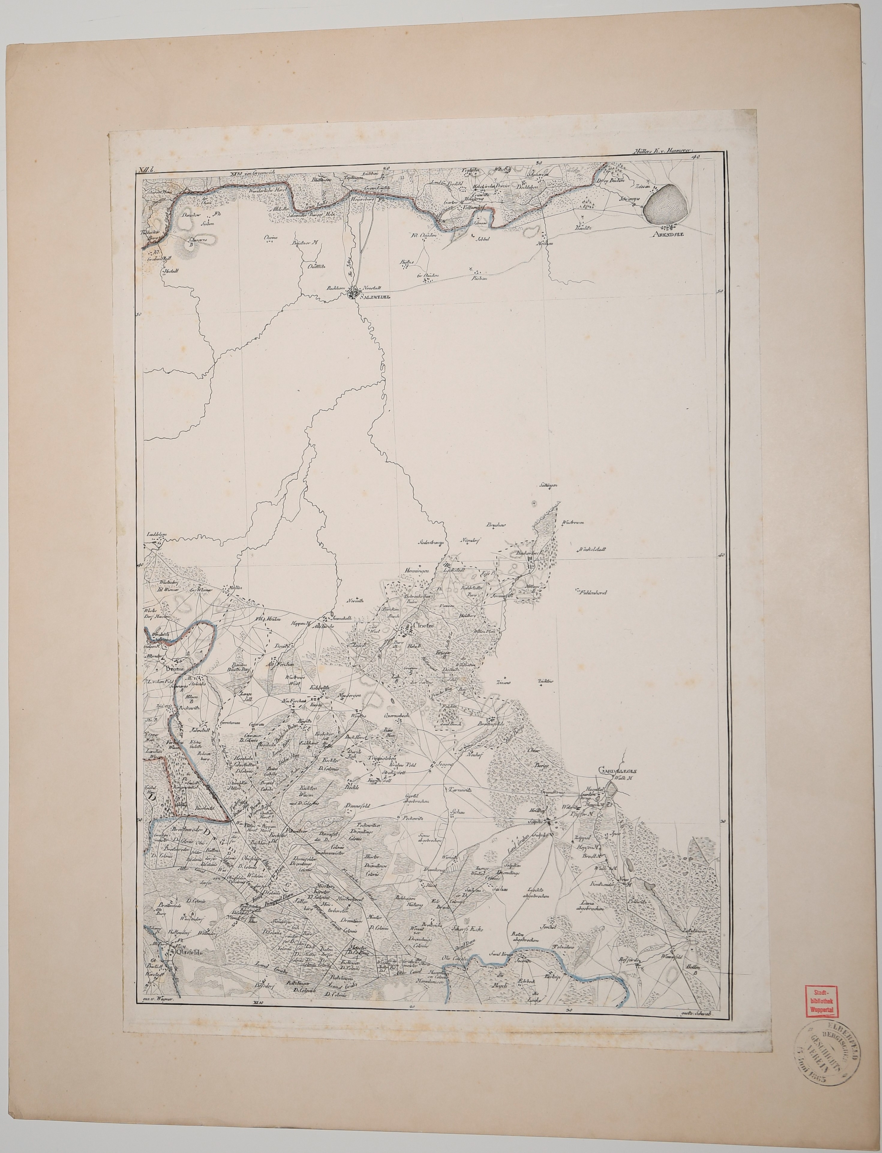 Karte "Cloetze" und Umgebung ((C) Sammlung Bergischer Geschichtsverein e.V. CC BY-NC)