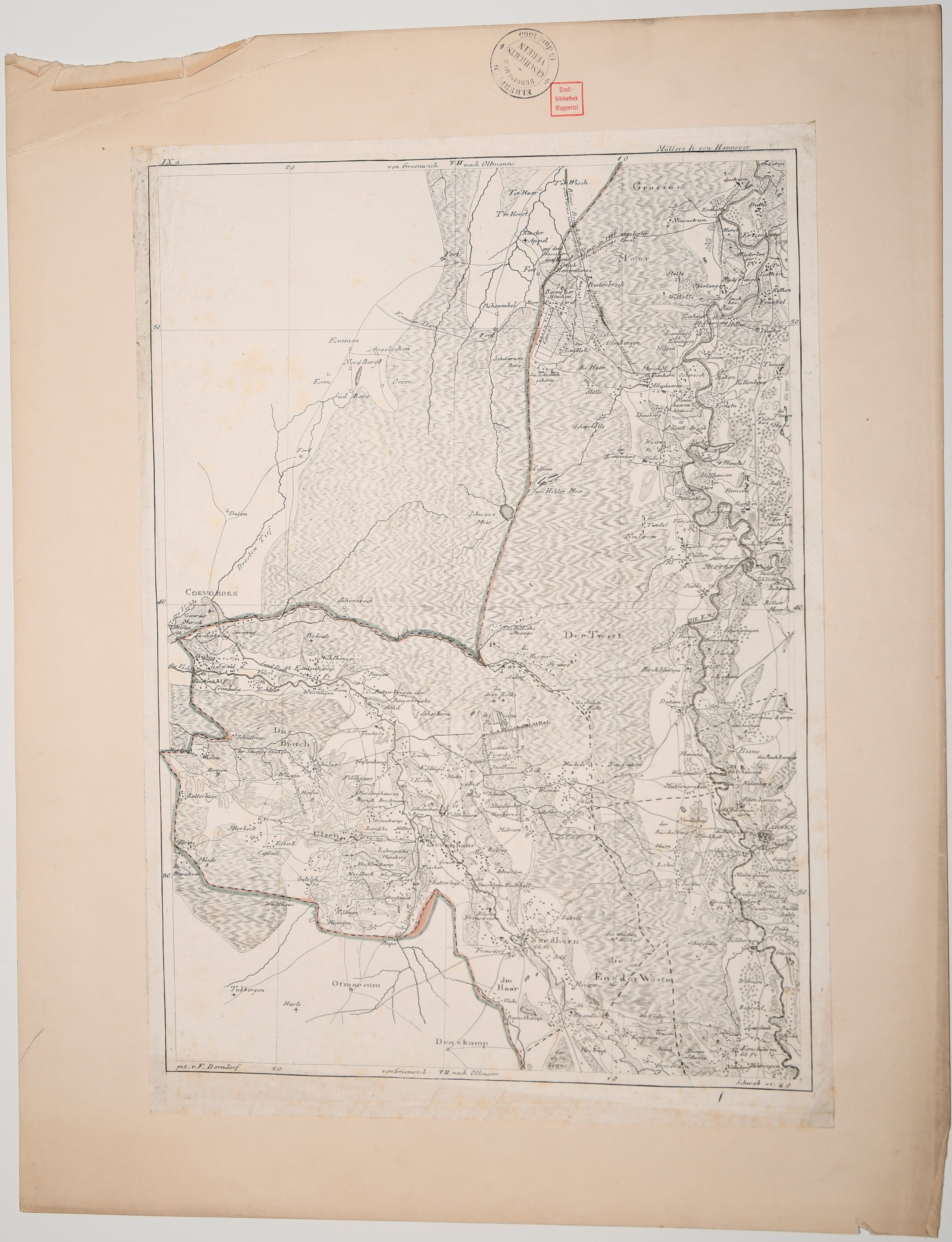 Karte "Der Twist", Moor und Umgebung ((C) Sammlung Bergischer Geschichtsverein e.V. CC BY-NC)