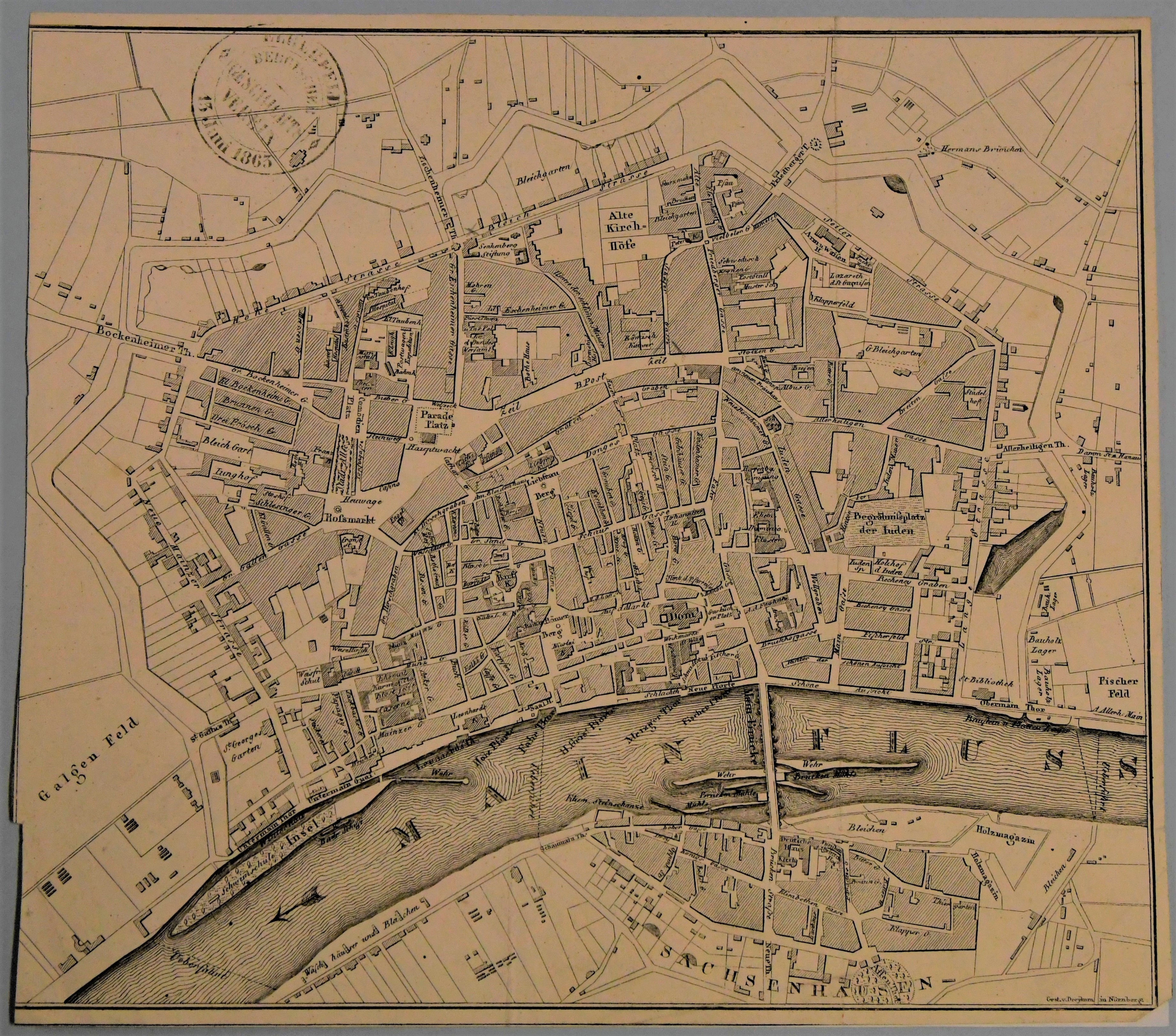 Karte Frankfurt ((C) Sammlung Bergischer Geschichtsverein e.V. CC BY-NC)