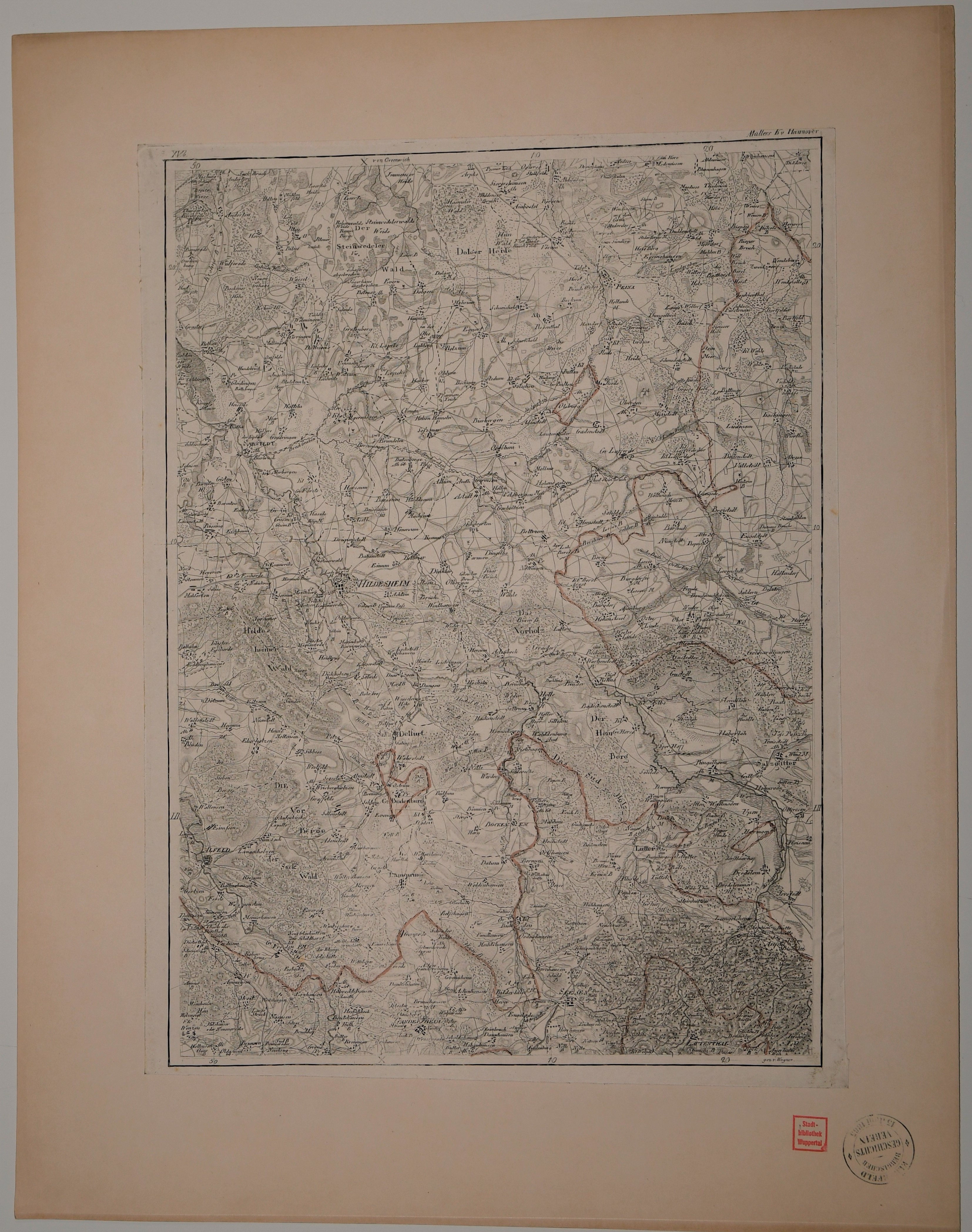 Karte Hildensheim und Umgebung ((C) Sammlung Bergischer Geschichtsverein e.V. CC BY-NC)