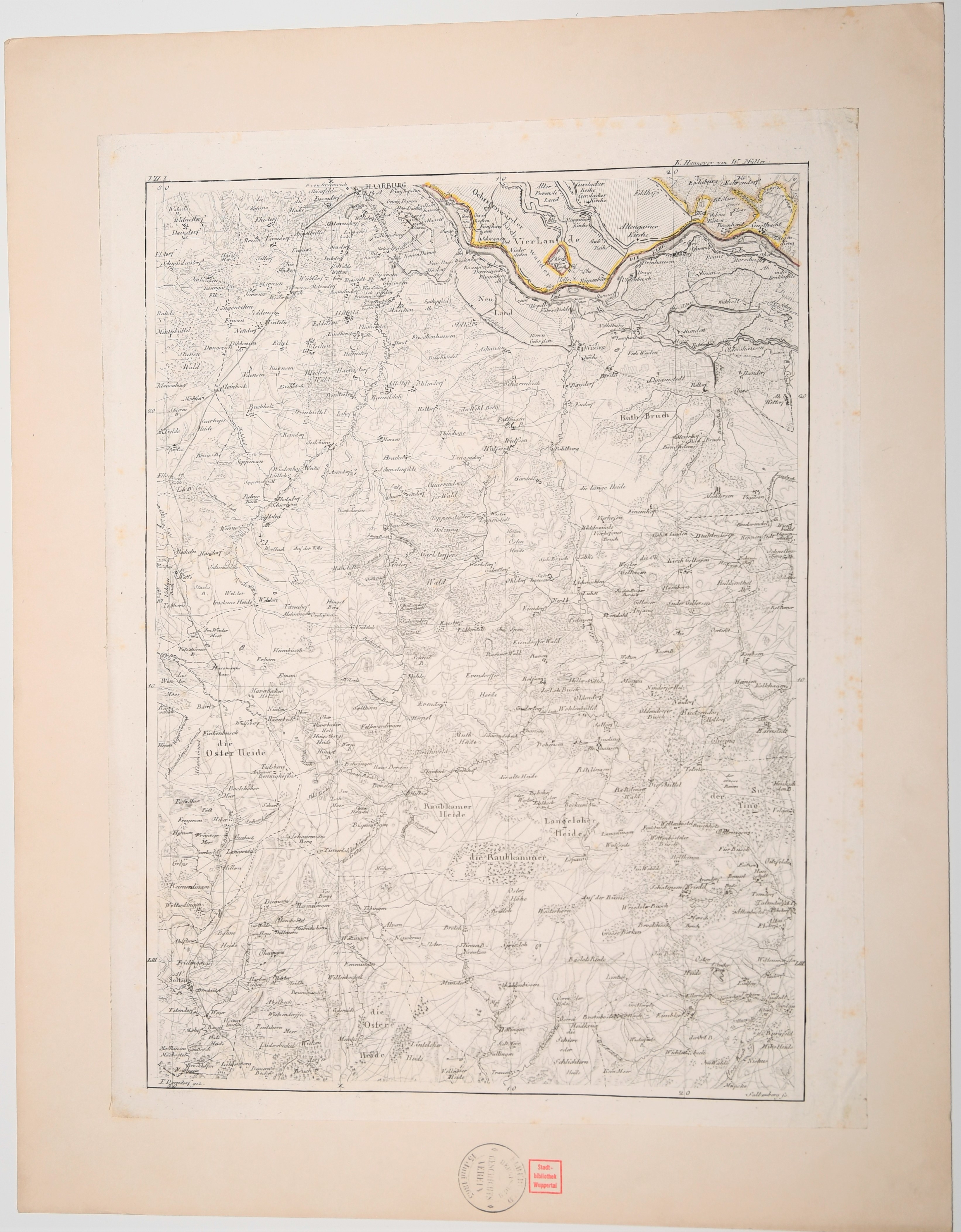 Karte Langenhoher Heide ((C) Sammlung Bergischer Geschichtsverein e.V. CC BY-NC)