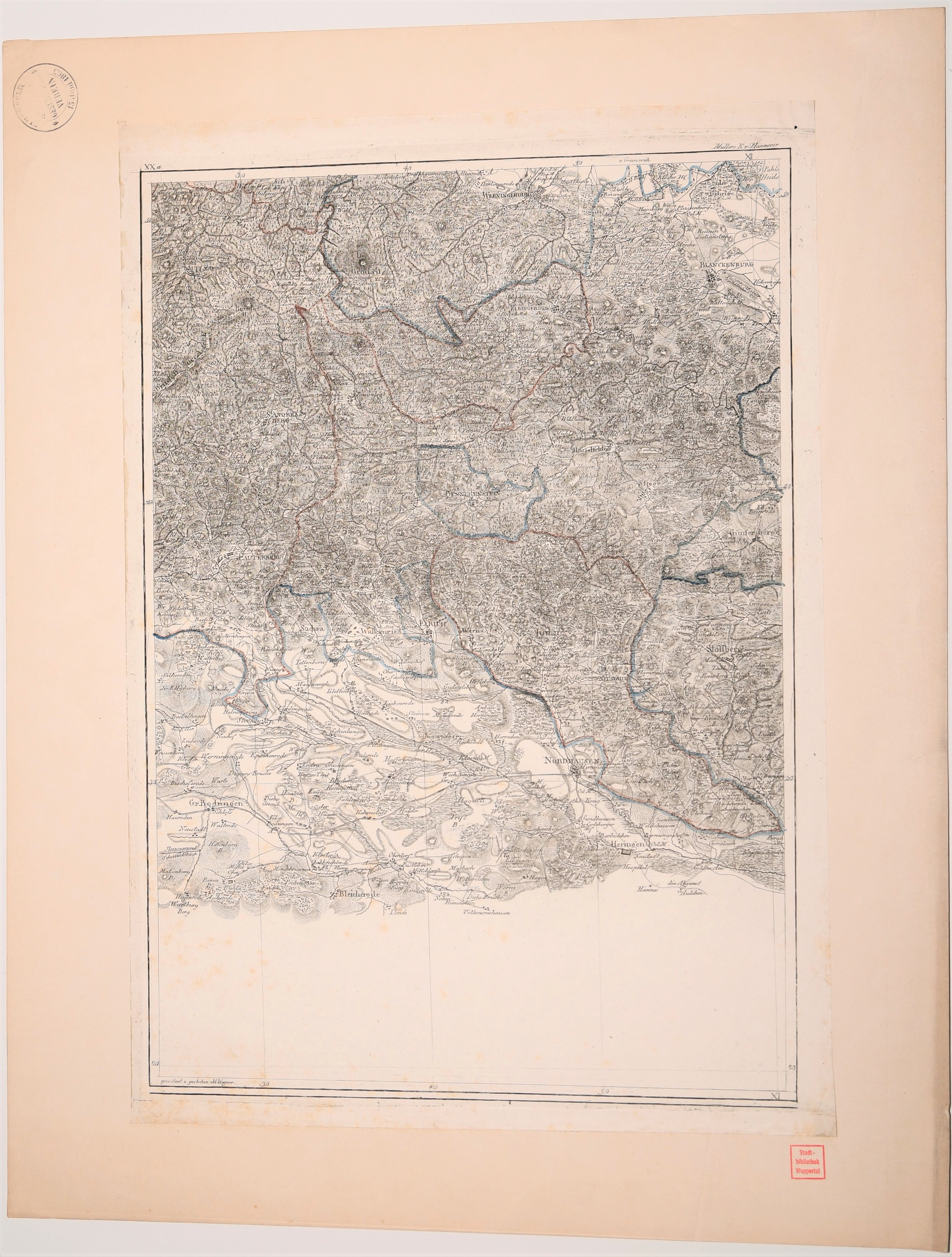 Karte Nordhausen und Umgebung ((C) Sammlung Bergischer Geschichtsverein e.V. CC BY-NC)