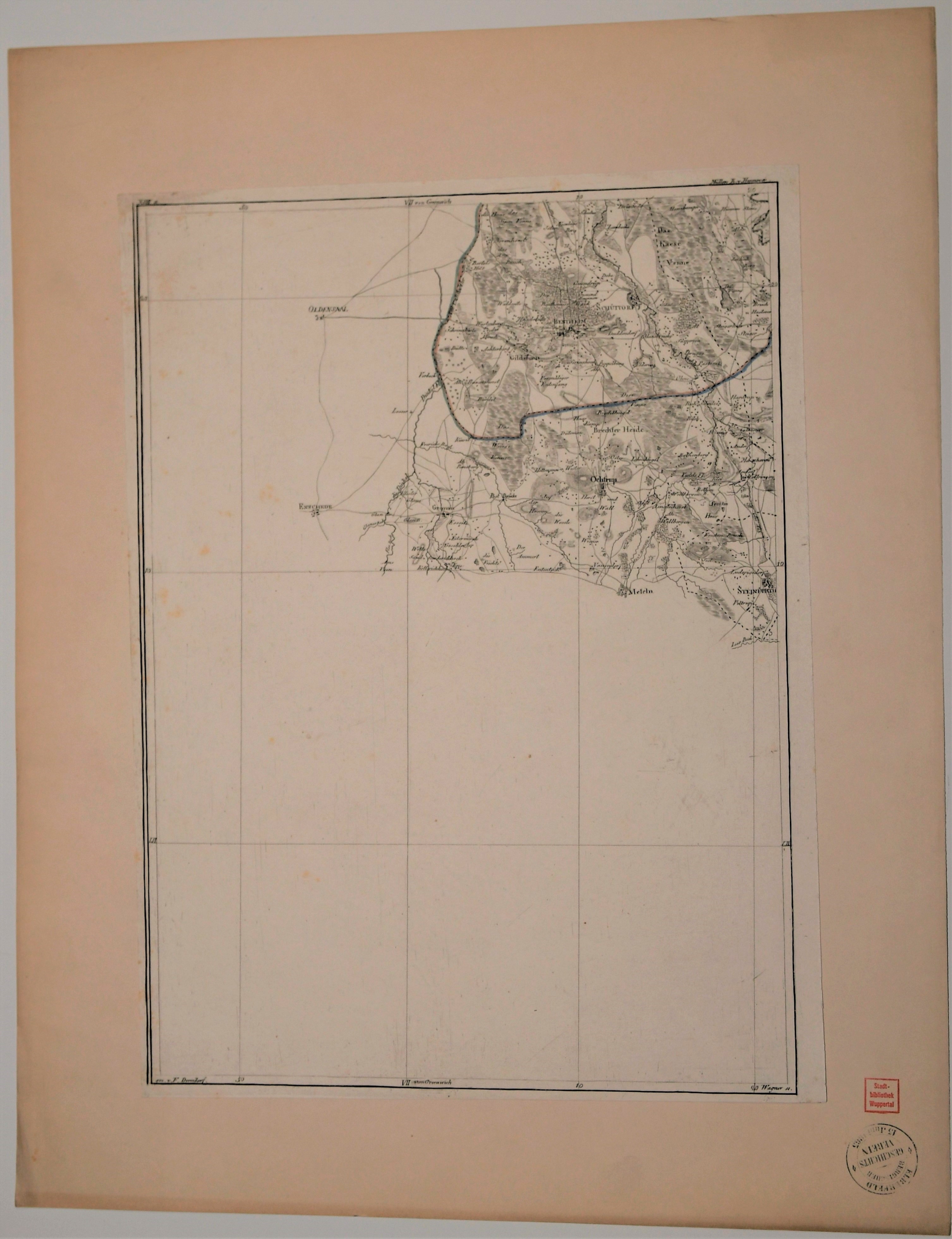 Karte Ochtrup und Umgebung ((C) Sammlung Bergischer Geschichtsverein e.V. CC BY-NC)