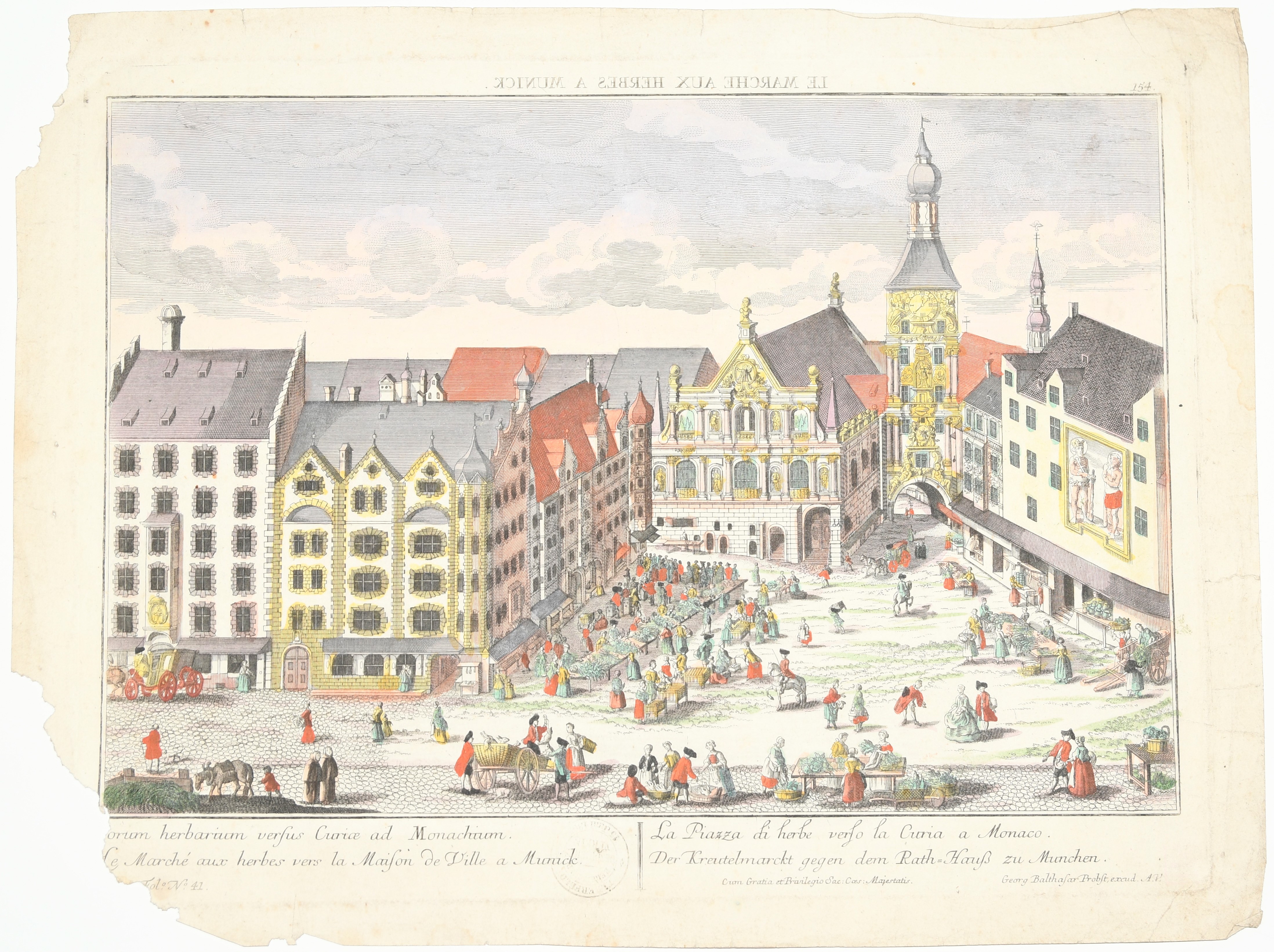 Le Marche aux Herbes a Munich. ((C) Sammlung Bergischer Geschichtsverein e.V. CC BY-NC)