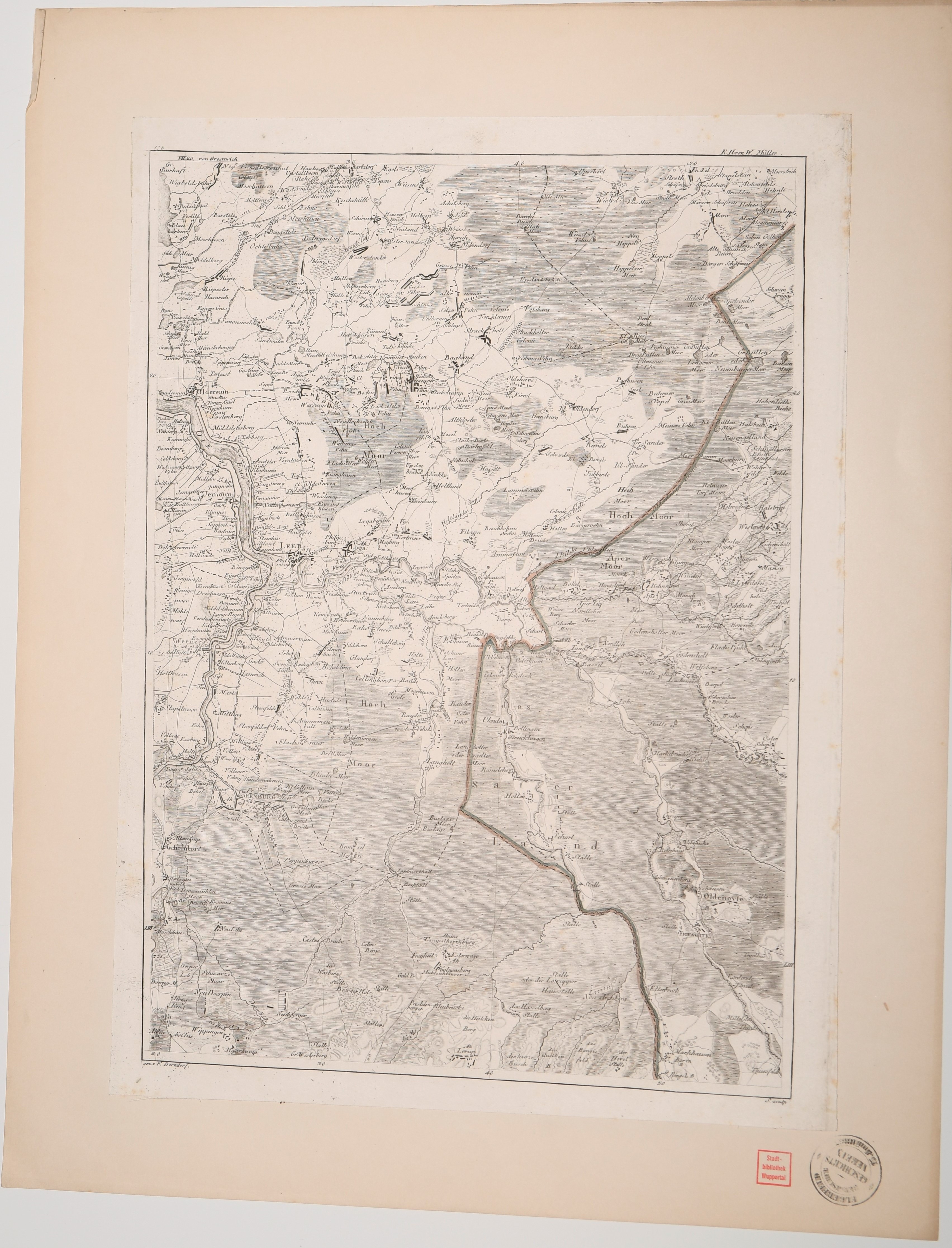 Moor-Karte Leer und Umgebung ((C) Sammlung Bergischer Geschichtsverein e.V. CC BY-NC)